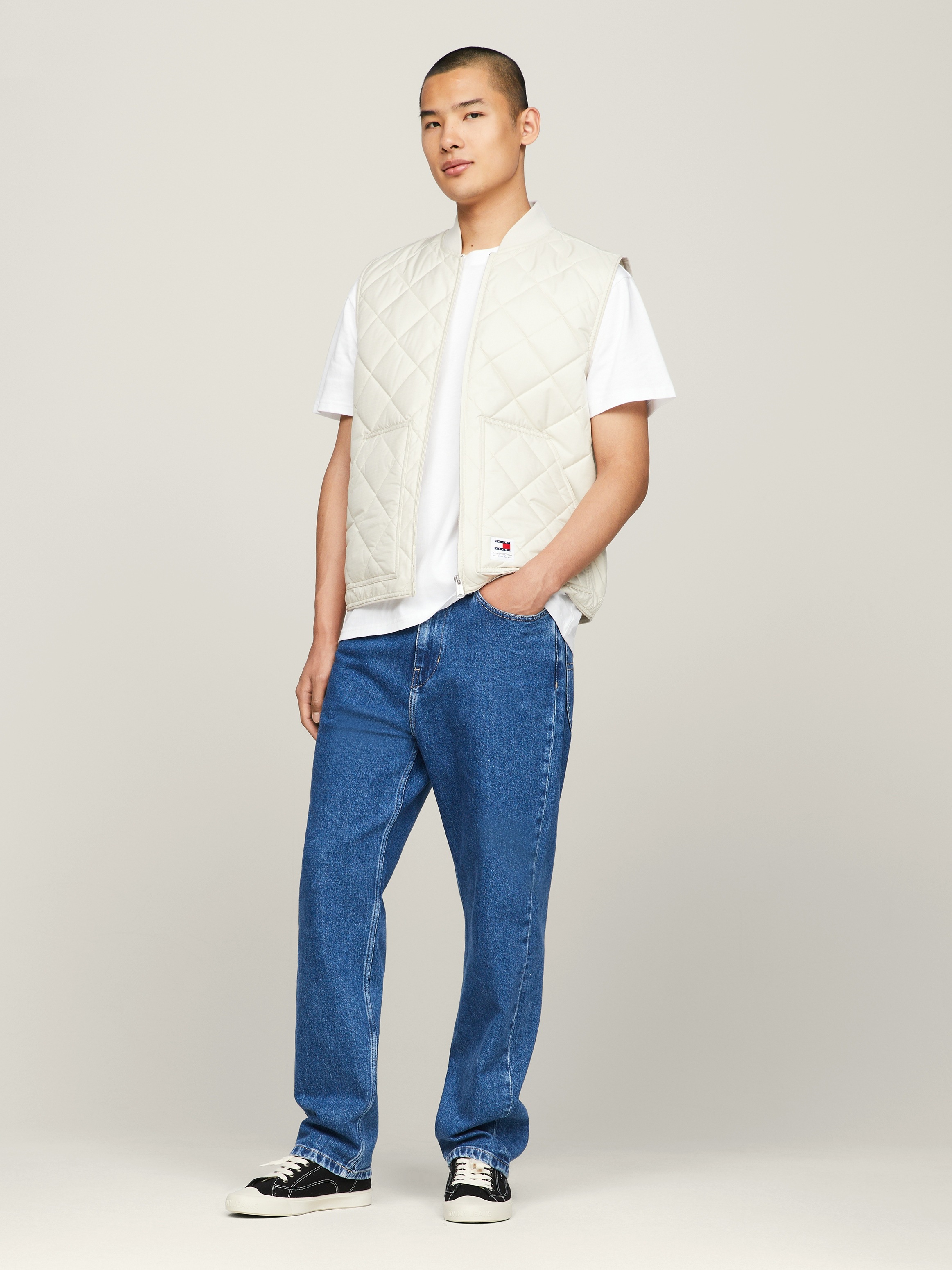 Tommy Jeans Steppweste »TJM REG ENTRY VEST« mit modischem Rautenmuster