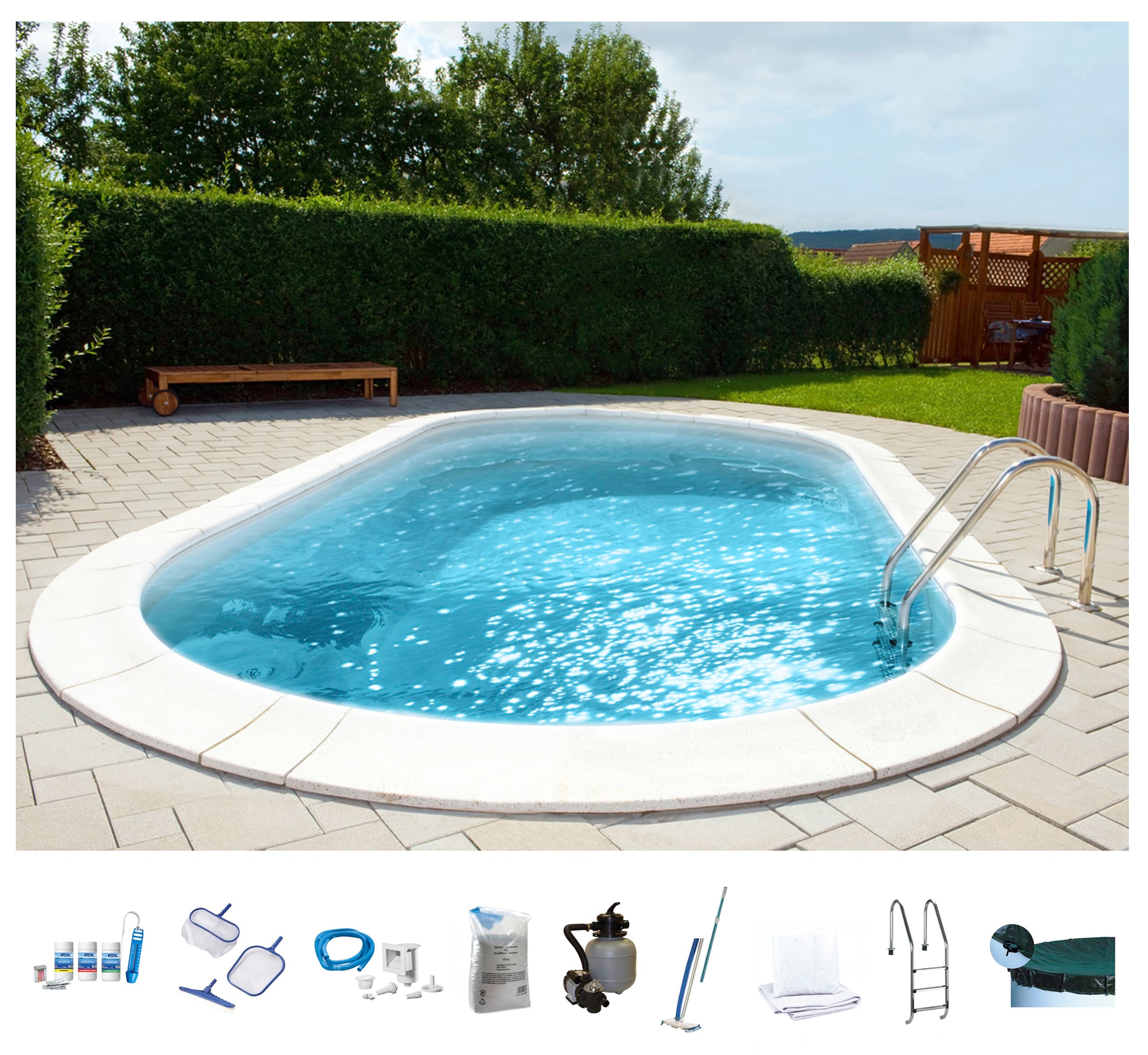 my POOL BWT Ovalpool "PREMIUM mit sandfarbener Innenfolie" Höhe 120 cm, in günstig online kaufen