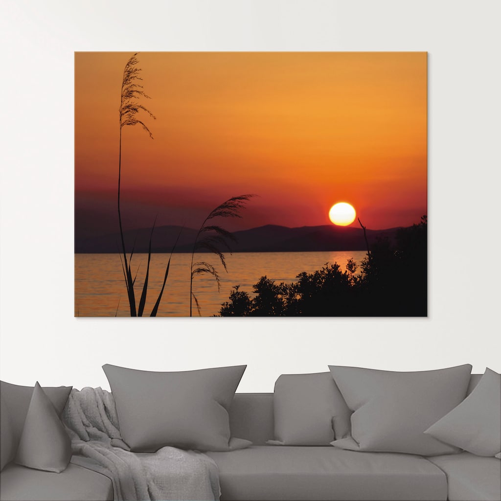 Artland Glasbild »Sonnenuntergang«, Sonnenaufgang & -untergang, (1 St.)