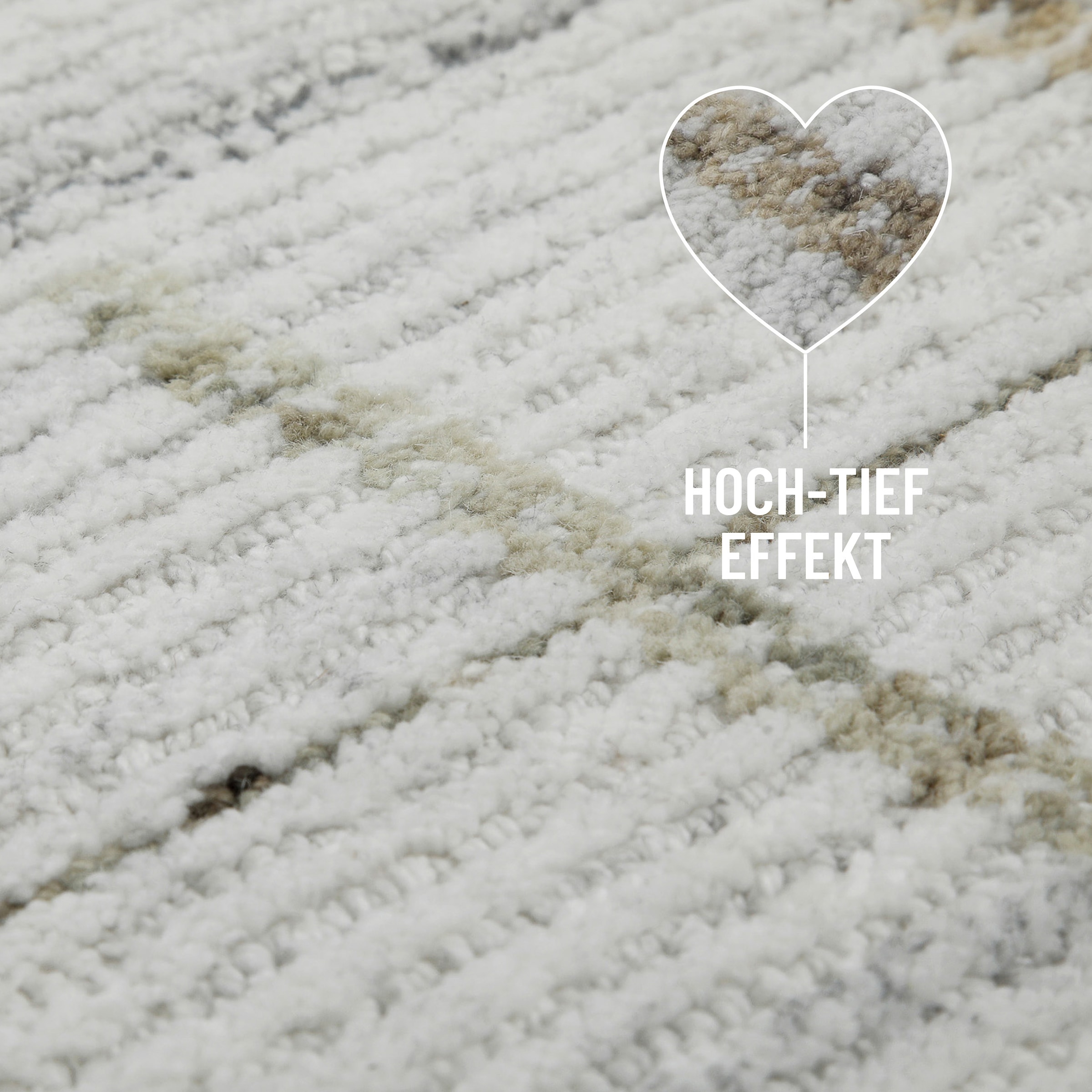 Wecon home Teppich »Hamptons TWENTYTWO«, rechteckig, 10 mm Höhe, Läufer, Fasermix, Kurzflor, Wohnzimmer, elegant, geometrisch