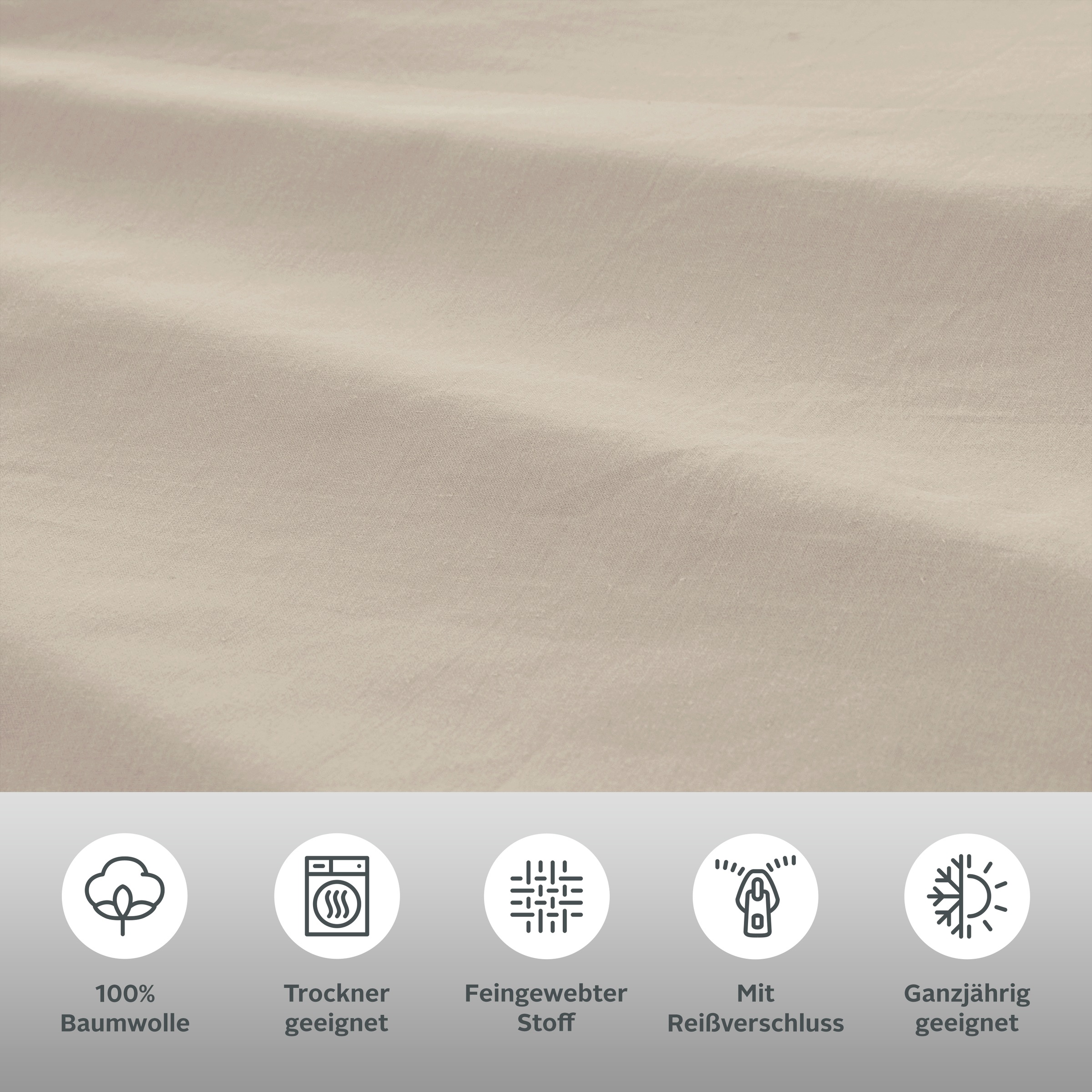 Thumbnail - LeGer Home by Lena Gercke Bettwäsche "Anisa in Gr. 135x200, 155x220 cm oder 200x200" 3 Bettwäsche aus Baumwolle, unifarb...