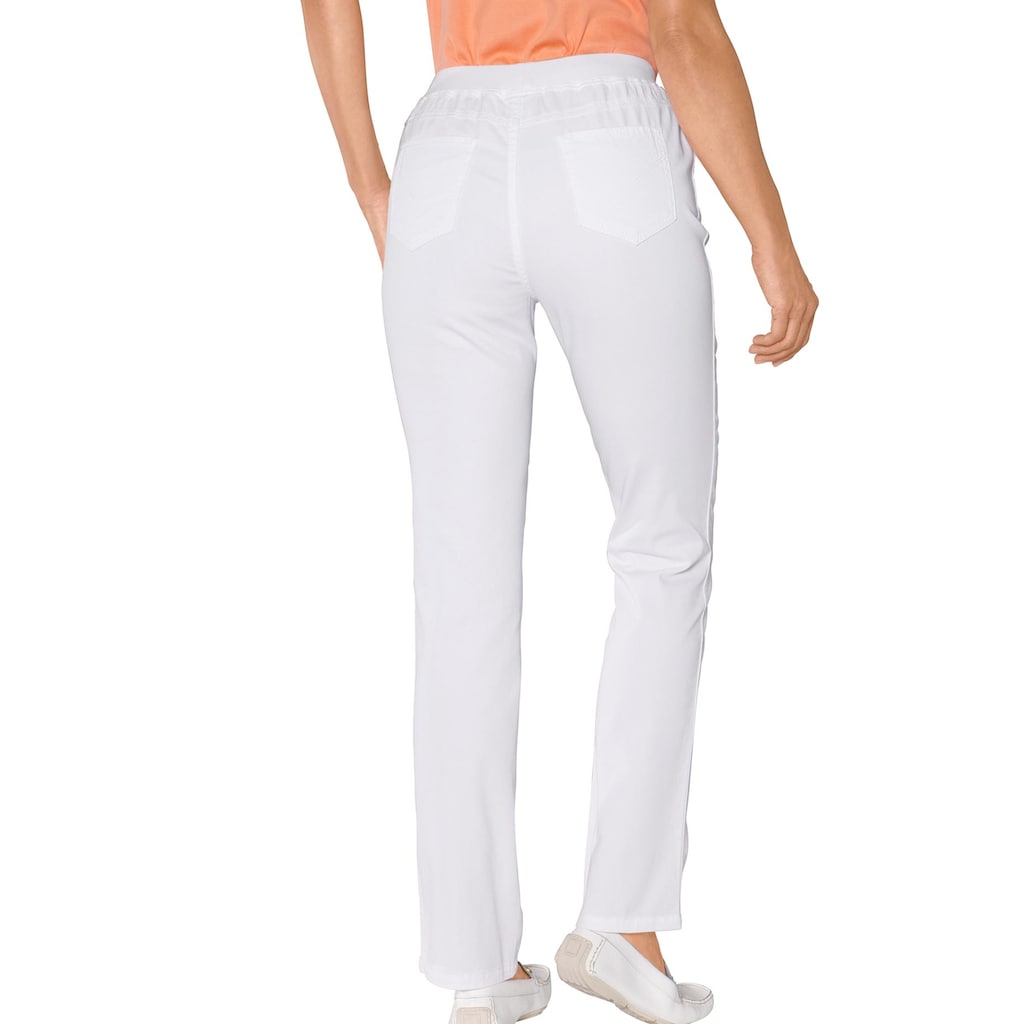 Damenmode Jeans Classic Basics Stretch-Jeans, (1 tlg.) weiß