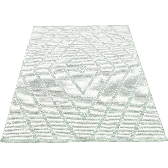 carpetfine Teppich »Kelim Durry«, rechteckig, Handweb, geometrisch, Hoch-Tief  Effekt, handgewebt, reine Baumwolle bestellen | BAUR