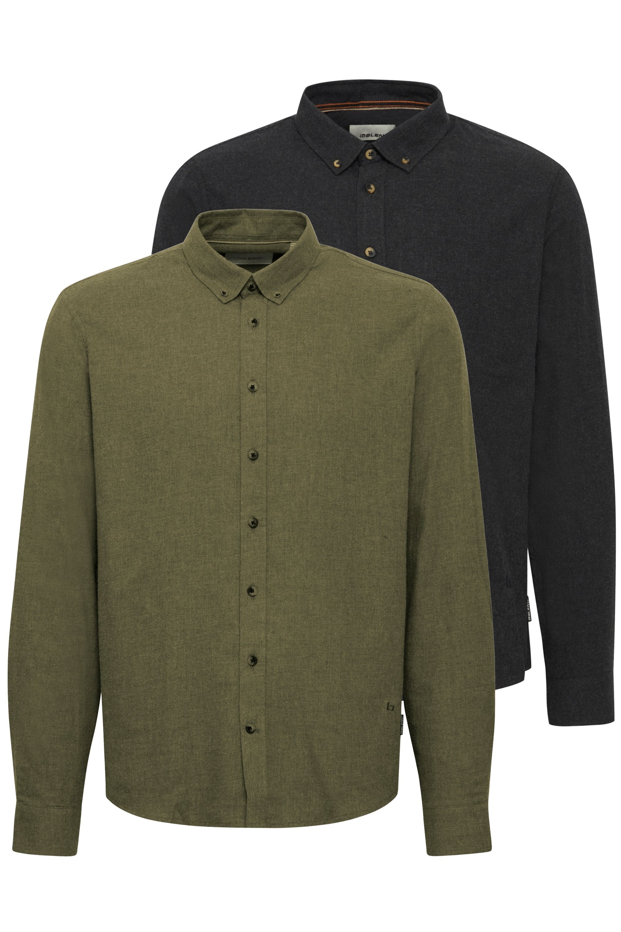 Blend Langarmhemd "BHShirt 2-Pack", Stilvolles Langarmhemd günstig online kaufen