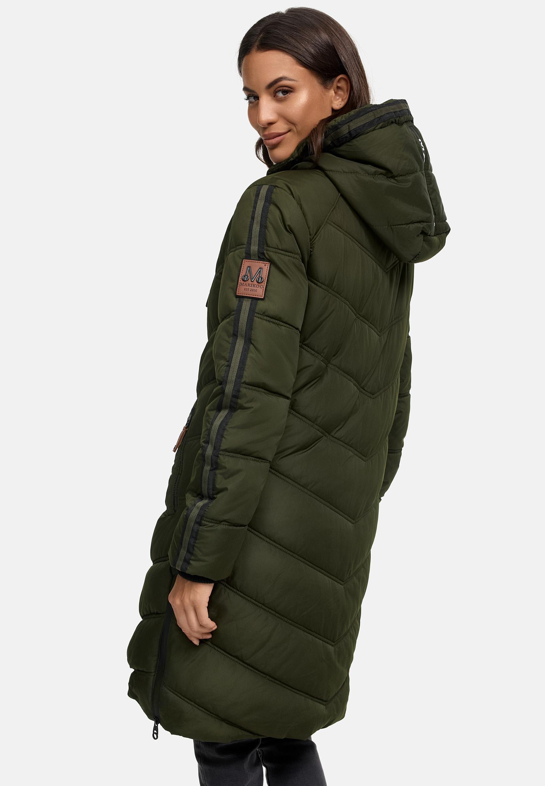 Marikoo Wintermantel »Armasa«, modischer Damen Winter Steppmantel mit Kapuze
