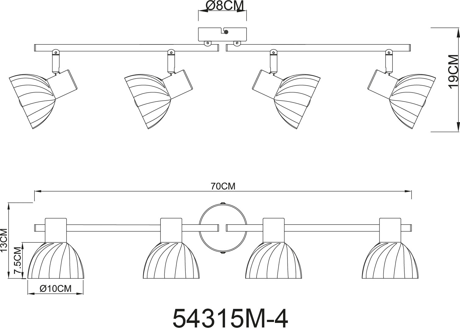 GLOBO LIGHTING Deckenspot »ZACHERY« E14 1 Stk. Strahler mit Chrom, Glas, schwenkbar