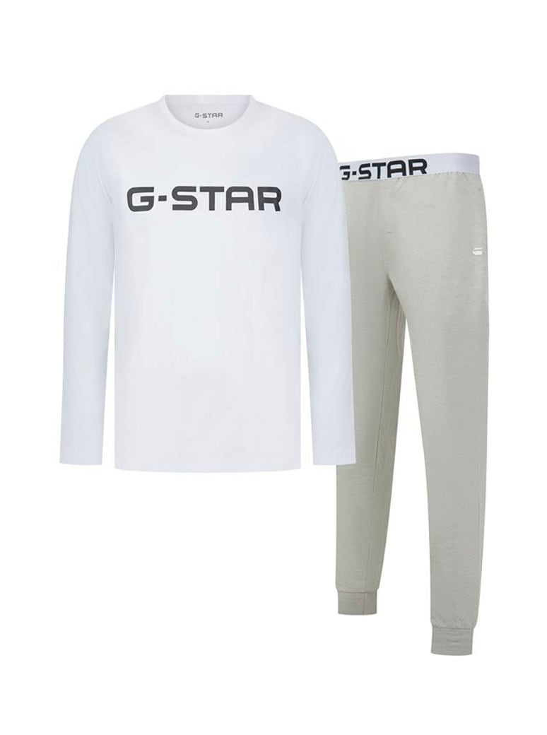 G-STAR Pyjama "STONE, LONG SLEEVE T-SHIRT & CUFFED PANTS SLEEP SET" Set, 2 günstig online kaufen