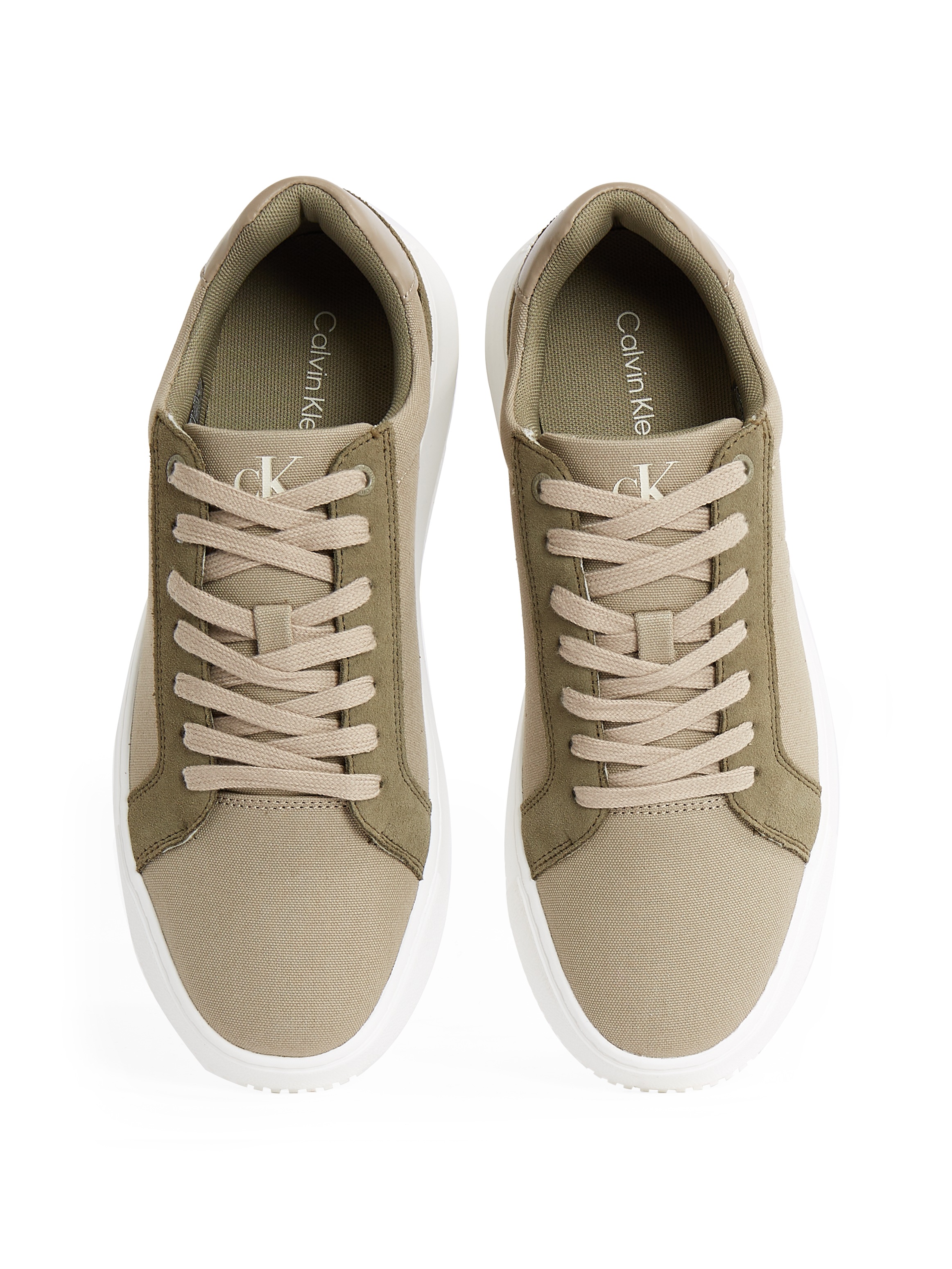 Calvin Klein Jeans Sneaker »CHUNKY CUPSOLE MG CANVAS«, Halbschuh, Schnürschuh, Freizeitsneaker mit seitlichem CK-Logo