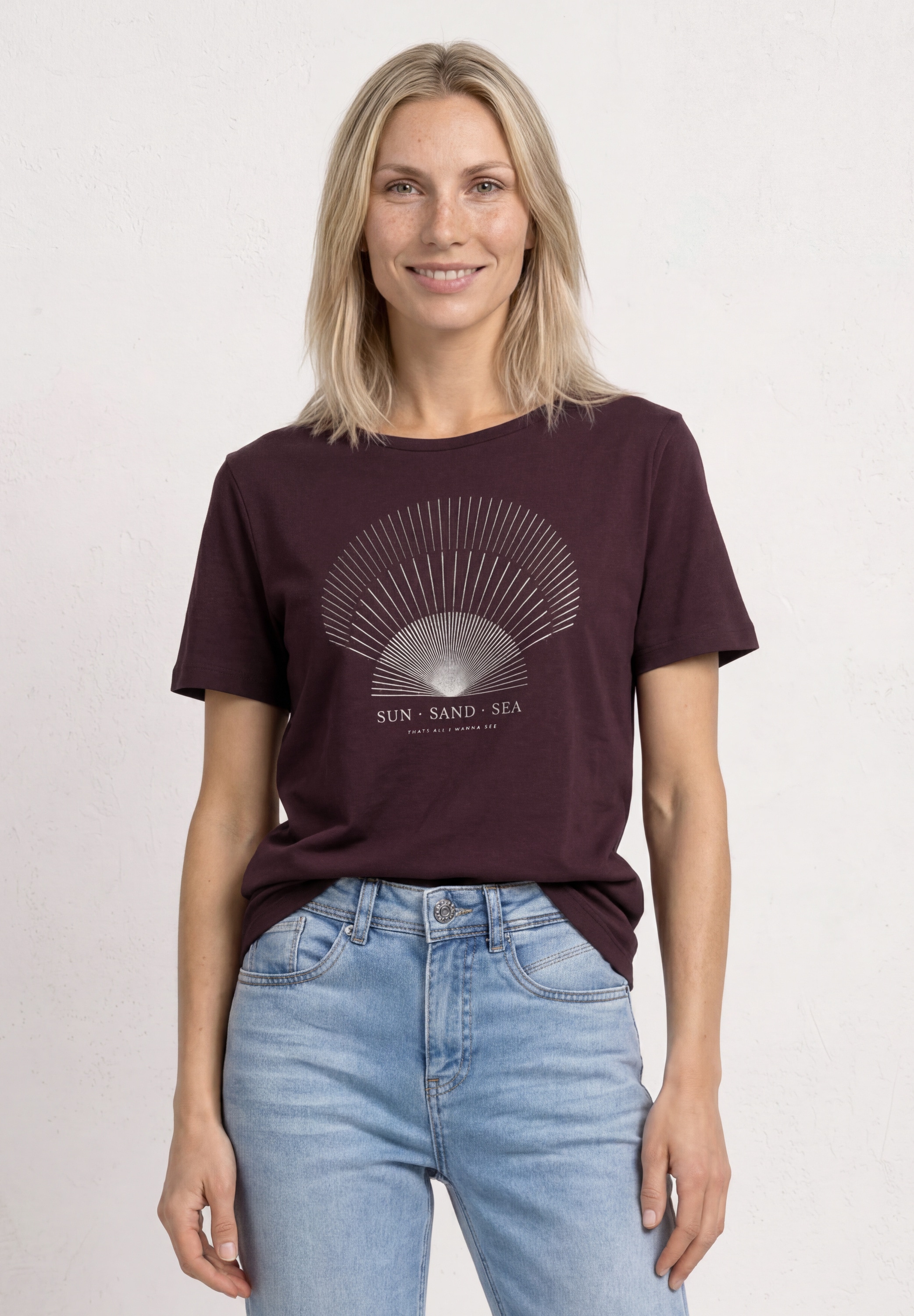 STREET ONE T-Shirt mit Rundhalsausschnitt