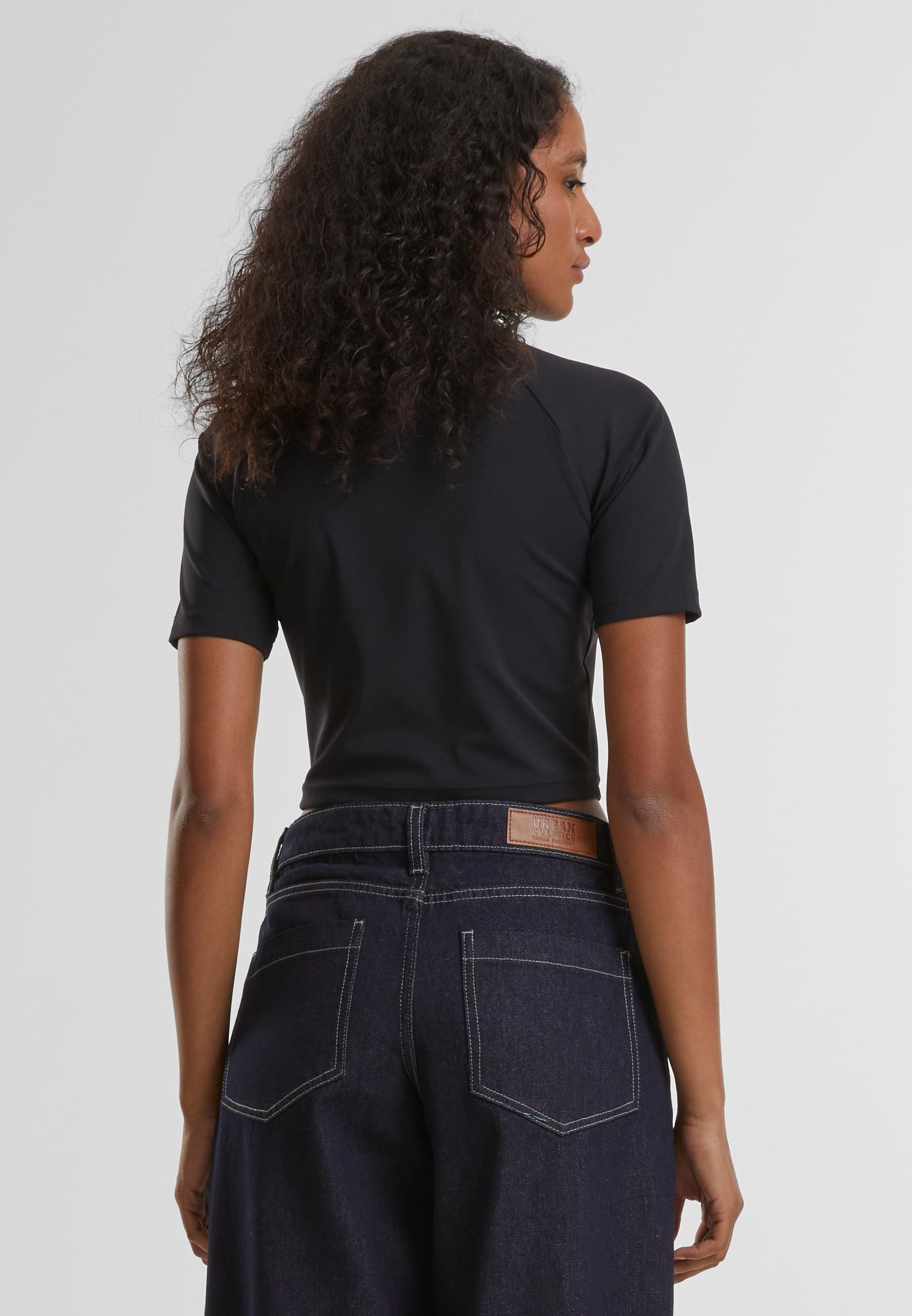 URBAN CLASSICS T-Shirt »Urban Classics Ladies High Neck Short Tee«, (1 tlg.)