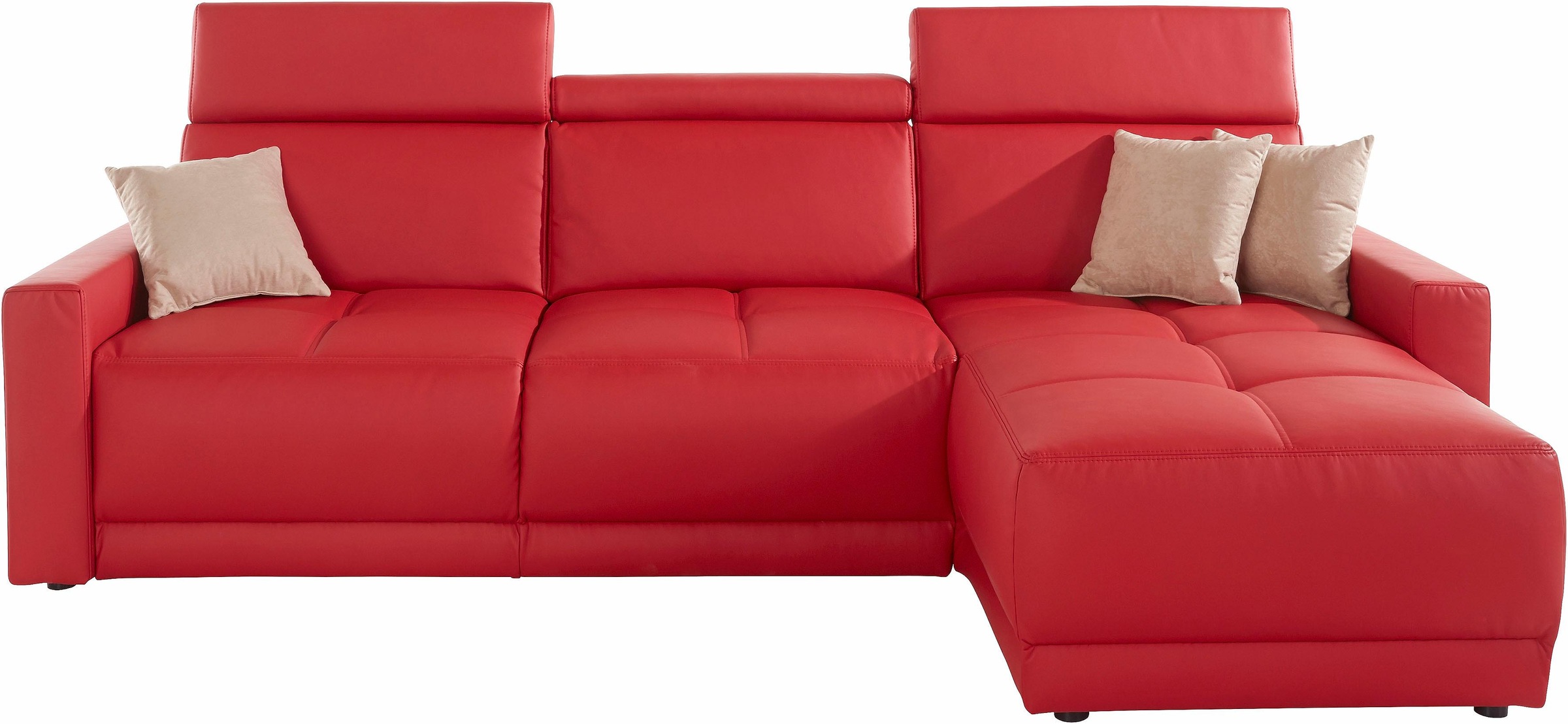 DOMO collection Ecksofa "Ava mit moderner Sitzheftung & toller Doppelnaht, günstig online kaufen