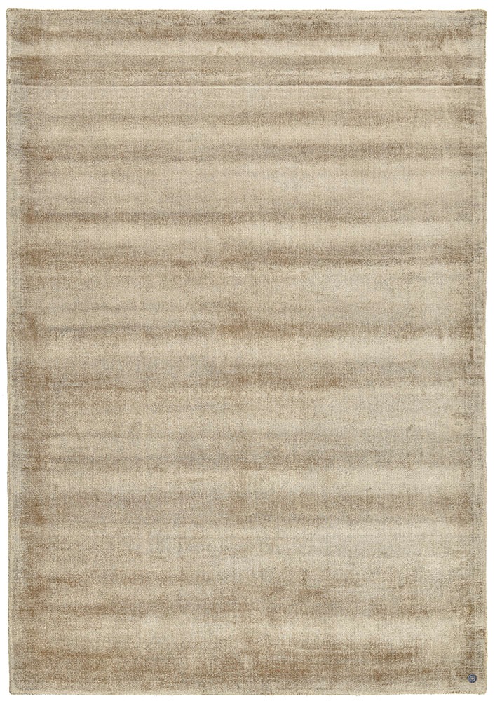Teppich TOM TAILOR HOME "Shine uni" Gr. 6, braun (hellbraun), B:190cm H:8mm L:290cm, Viskose, Teppiche, Teppich, Handweb Teppich, 100% Viskose, handgewebt, mit elegantem Schimmer