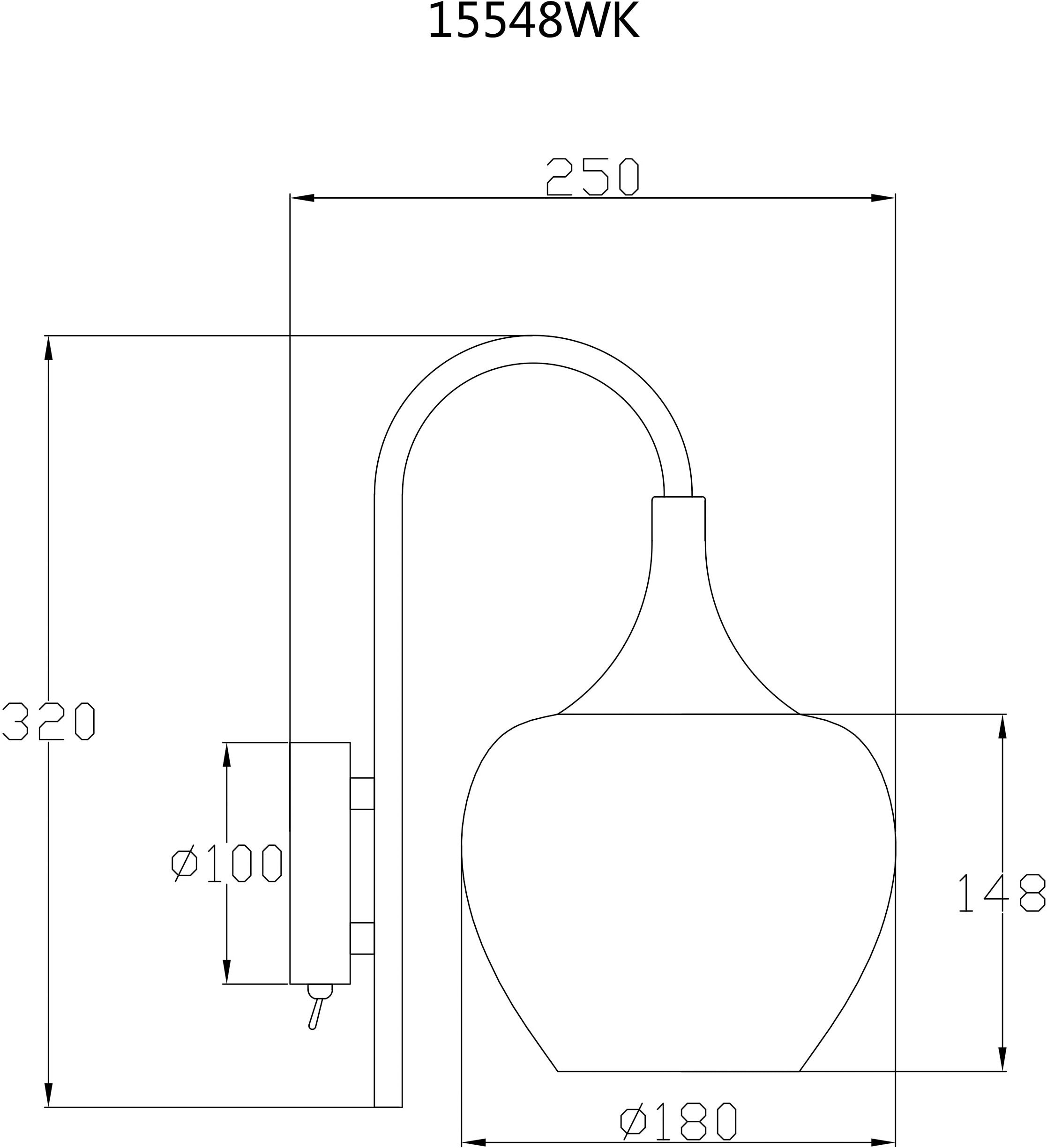 GLOBO LIGHTING Wandleuchte »MAXY«, Leuchtmittel E27 | ohne Leuchtmittel, Wandlampe/Metall/Acrylkristalle/Lichtschein: abwärts/schwarz-chrom