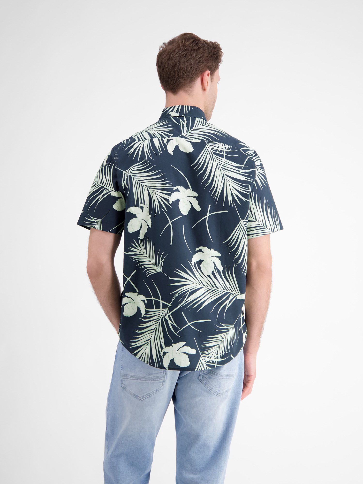 LERROS Kurzarmhemd "LERROS Kurzärmeliges Herrenhemd, Hawaiian-Style" günstig online kaufen