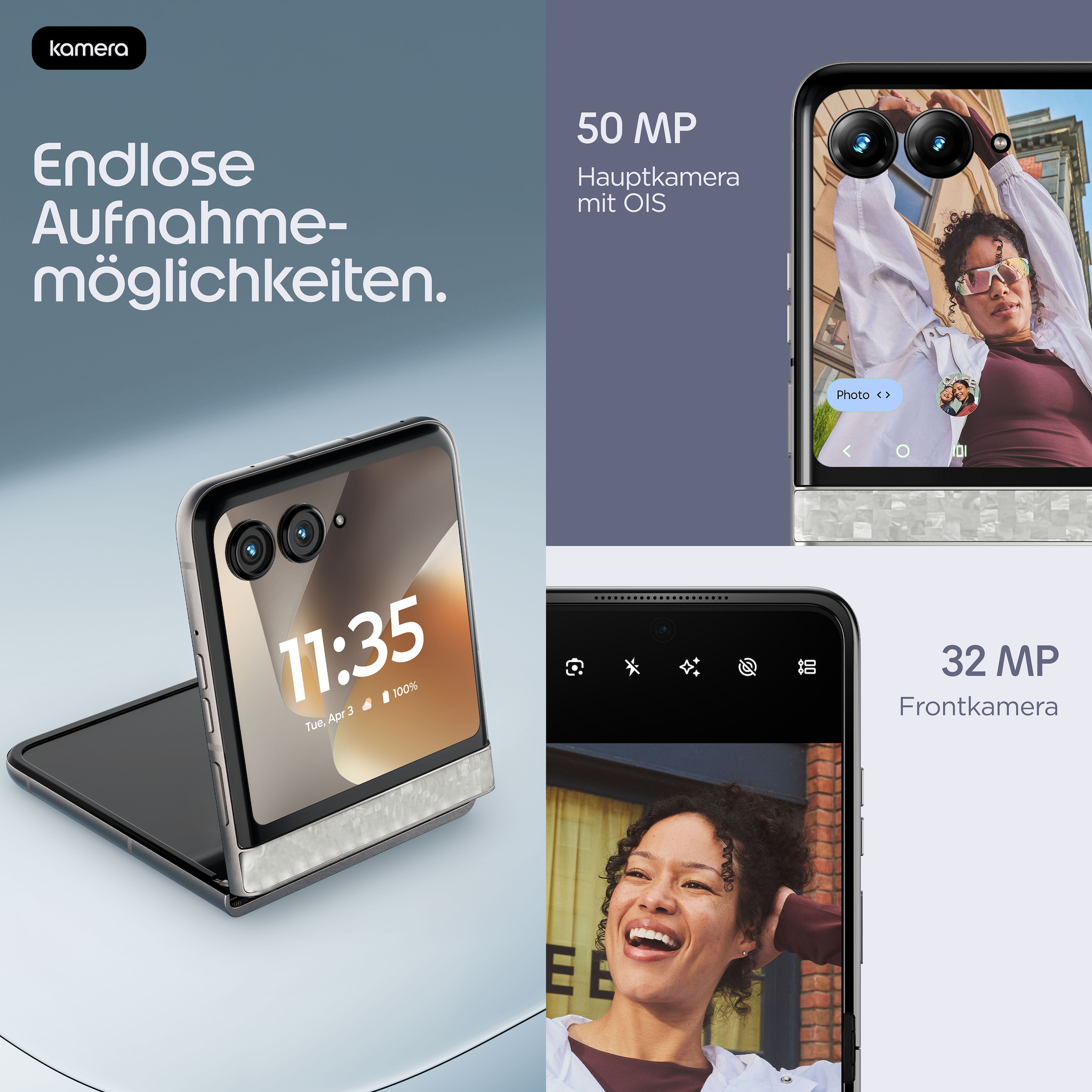 Motorola Smartphone »razr 70« PANTONE® Bright White