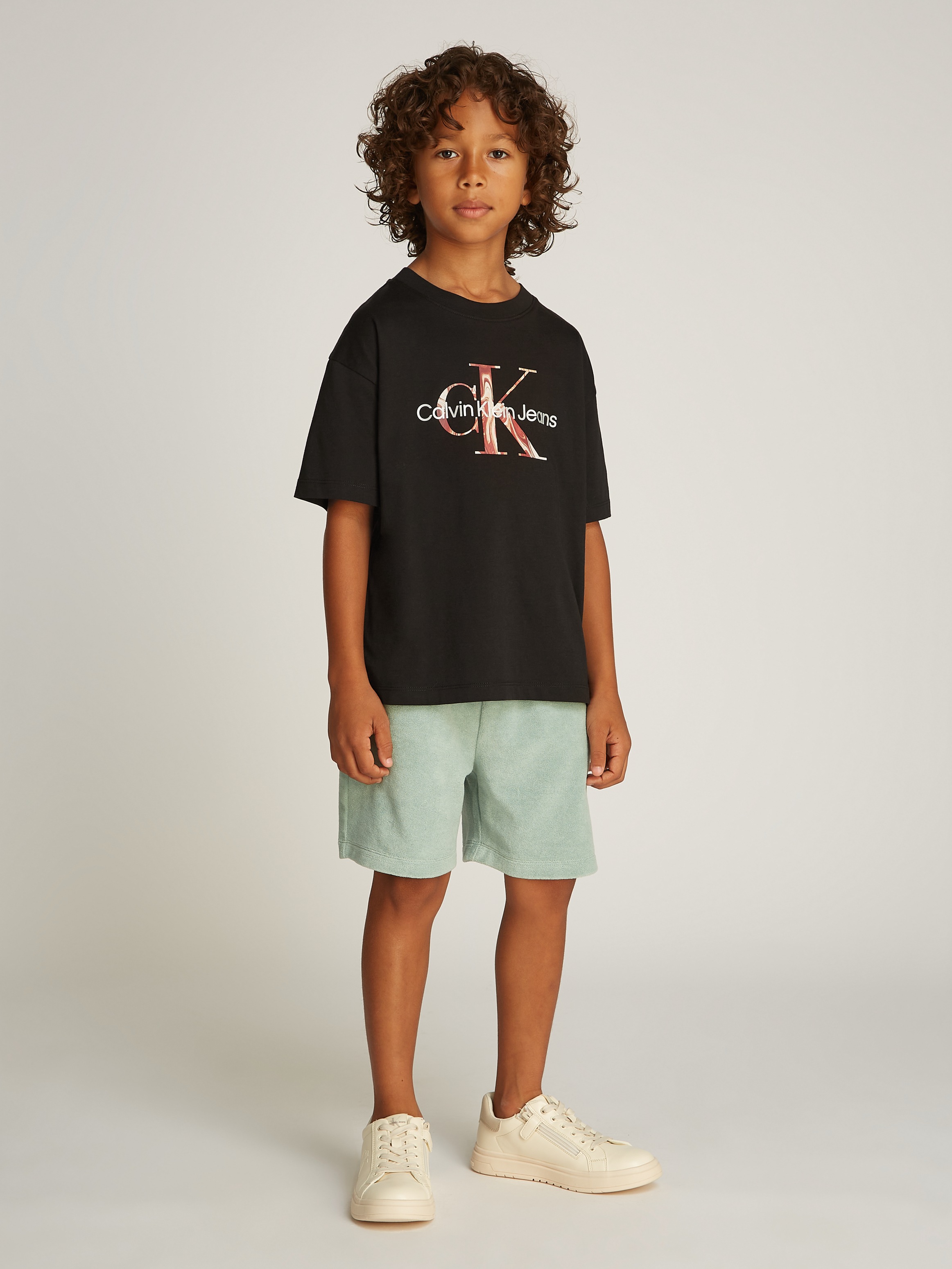 Calvin Klein Jeans T-Shirt »OCEAN SWIRL MONO T-SHIRT«, mit großem Logodruck