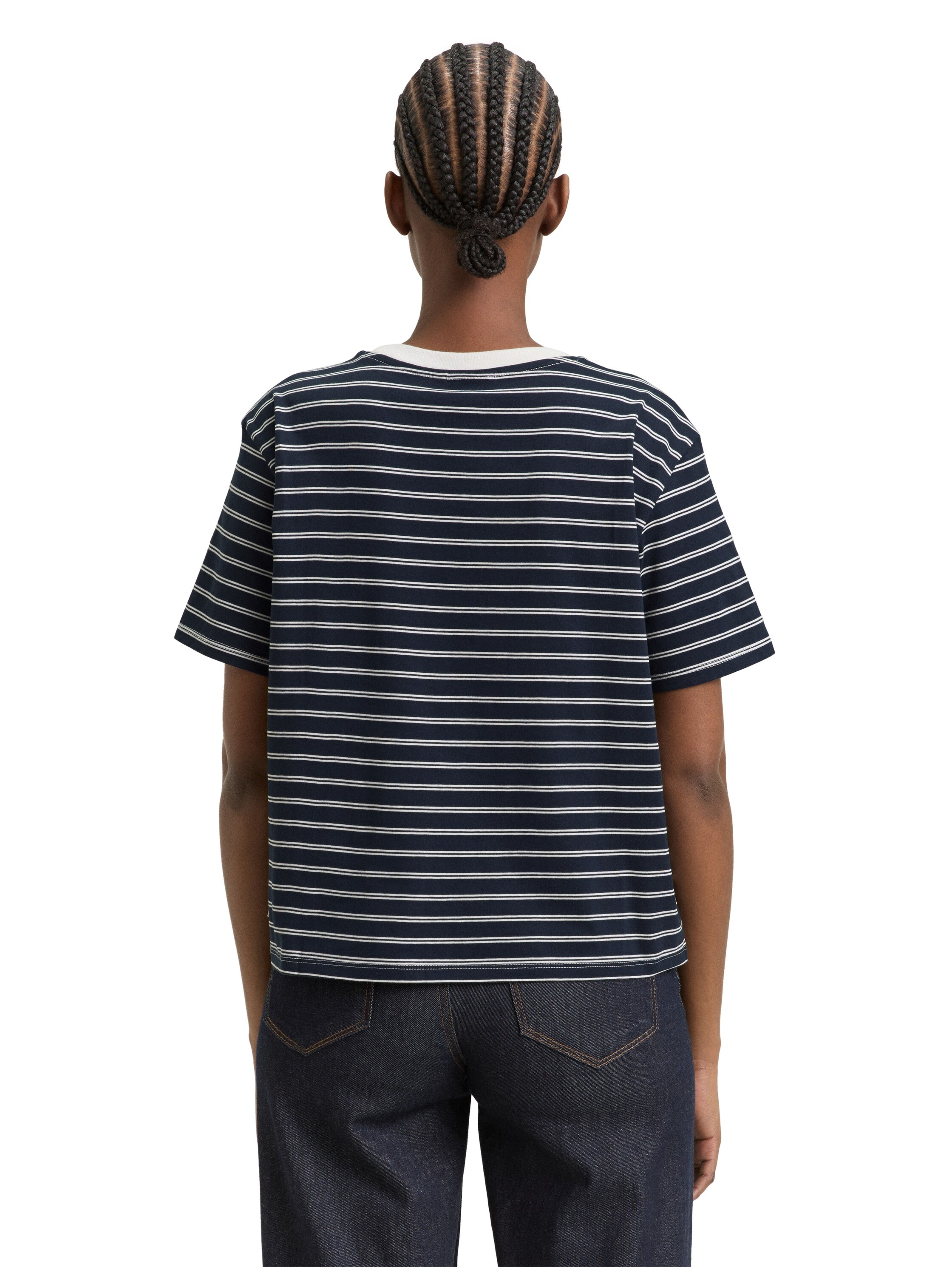 TOM TAILOR Denim T-Shirt mit Streifen Muster günstig online kaufen