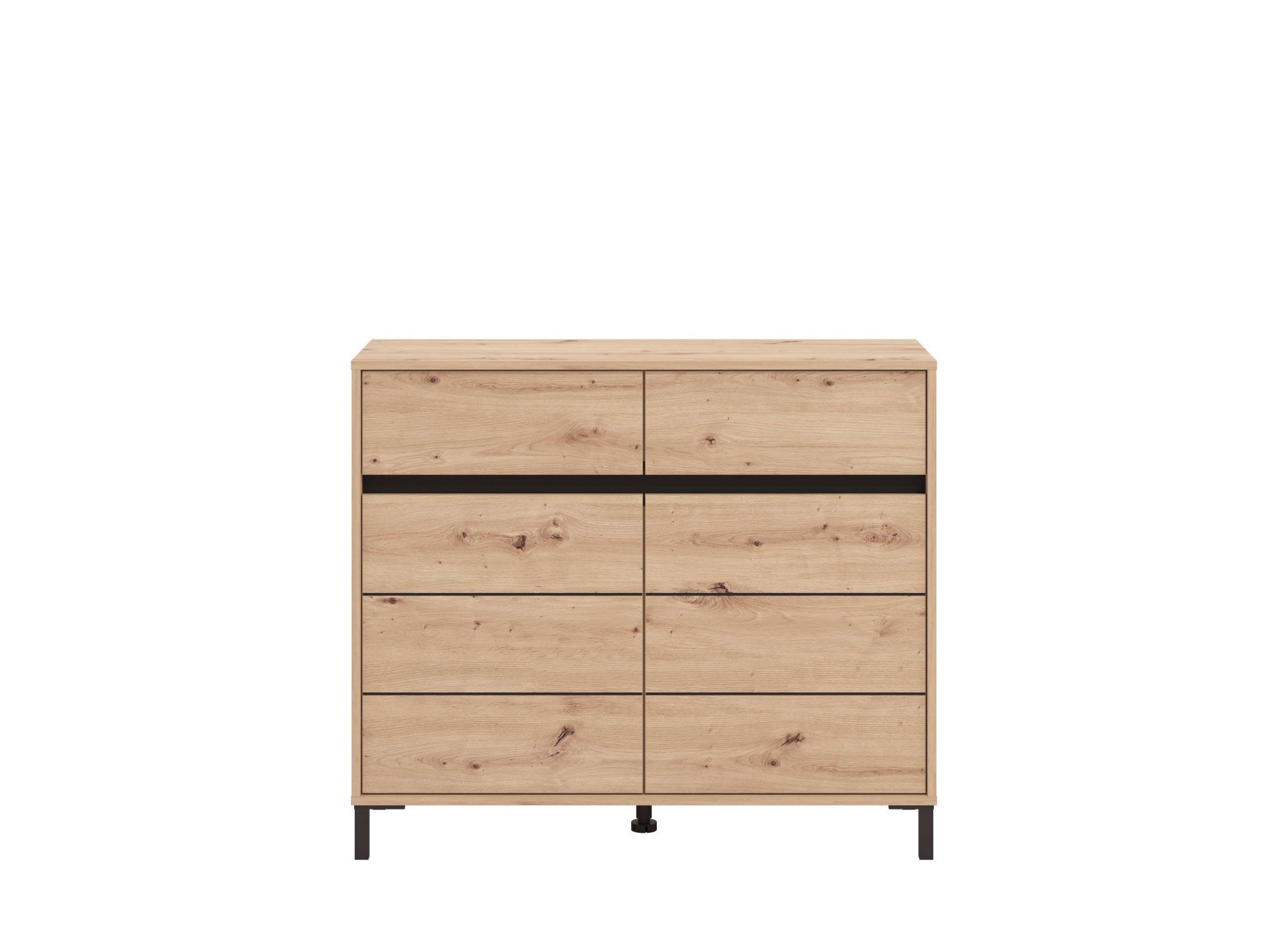Home affaire Kommode "Marron für Wohnzimmer, Flur, Schlafzimmer" Breite 106 cm, mit 2 Schubladen, hinter Türen 4 Fächer
