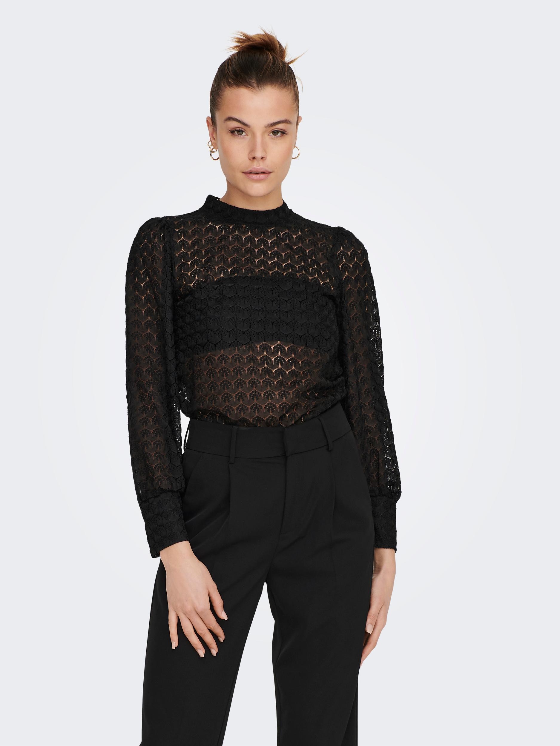 JDY Spitzenshirt "JDYAVERY L/S LACE TOP JRS NOOS" günstig online kaufen