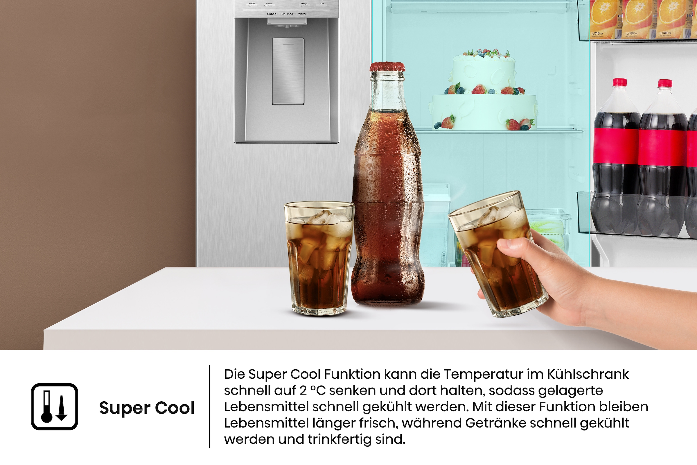 Hisense Side-by-Side »RS5P528STIE« 178,6 cm hoch 91,1 cm breit Wasser-& Eisspender