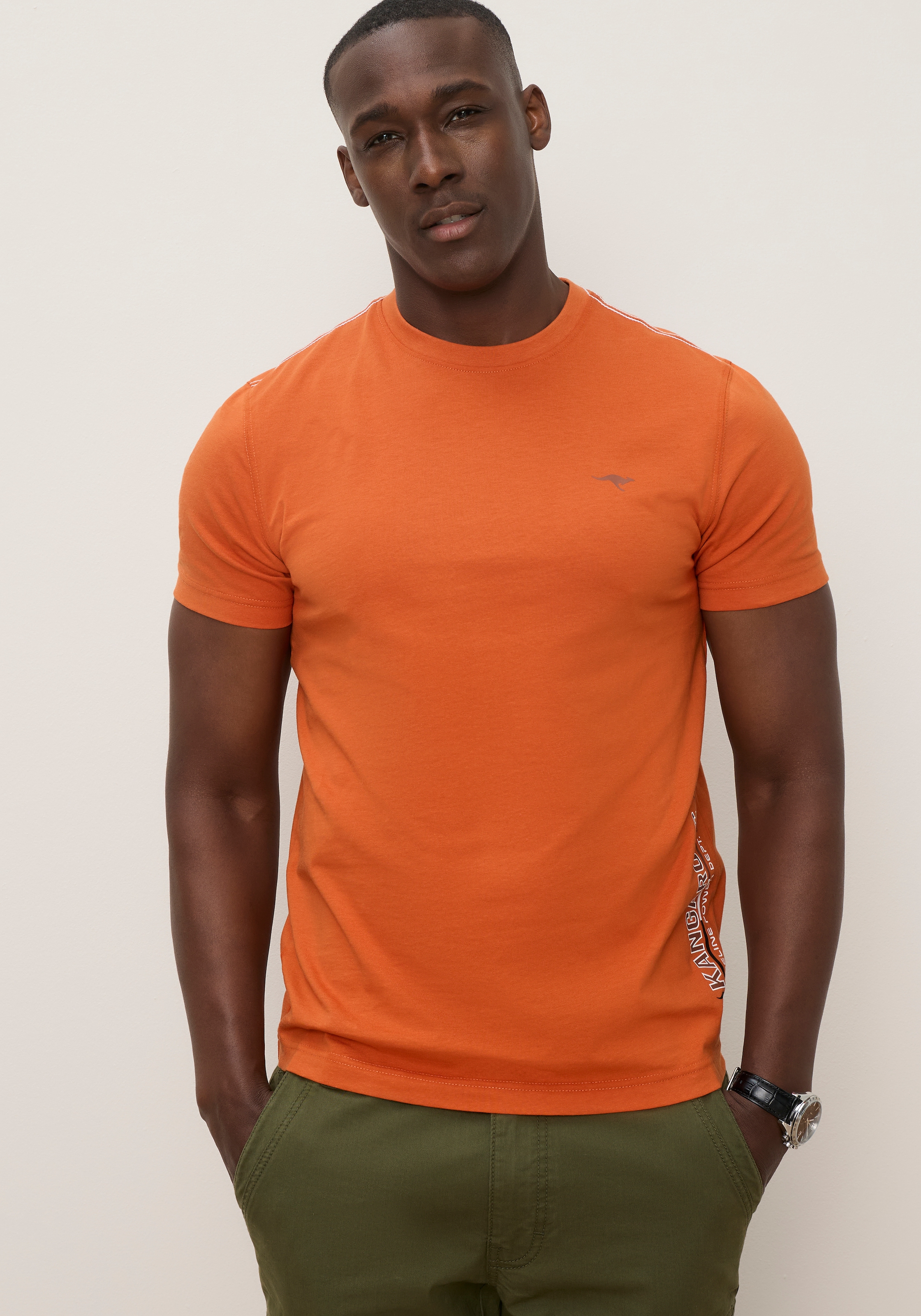 KangaROOS T-Shirt mit Rundhalsausschnitt, Rückenprint