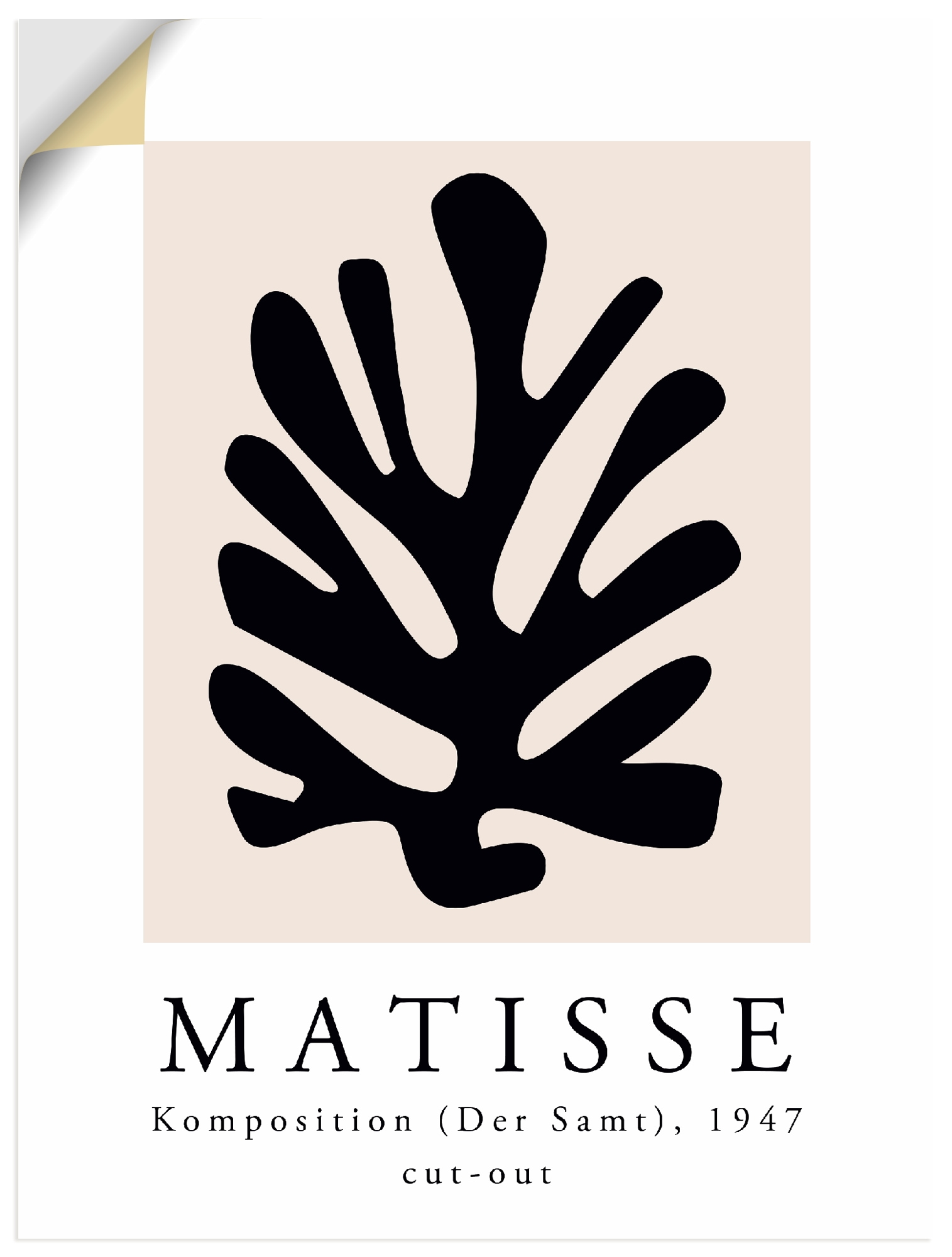 Artland Wandbild "Matisse Komposition - cut-out schwarz" Muster 1 Stk. tlg. als Alubild, Leinwandbild, Poster, Wandaufkleber in verschied. Größen