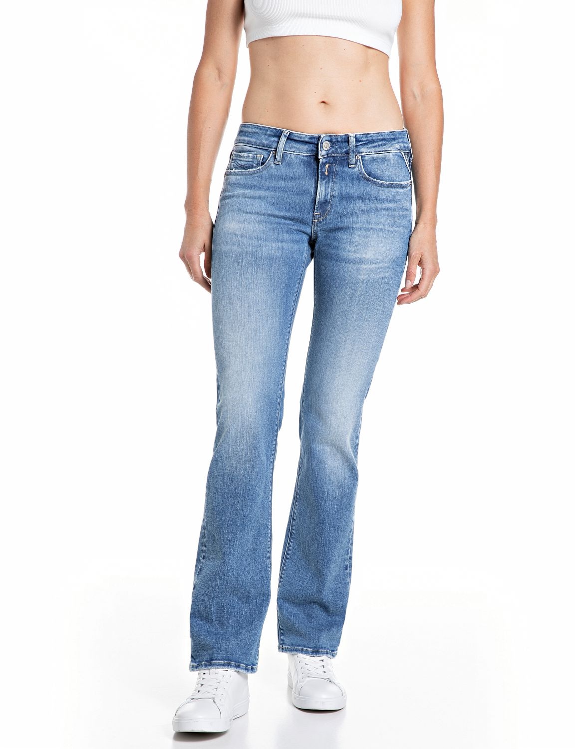 Replay Bootcut-Jeans "NEW LUZ" mit gesticktem R an der Gesäßtasche günstig online kaufen