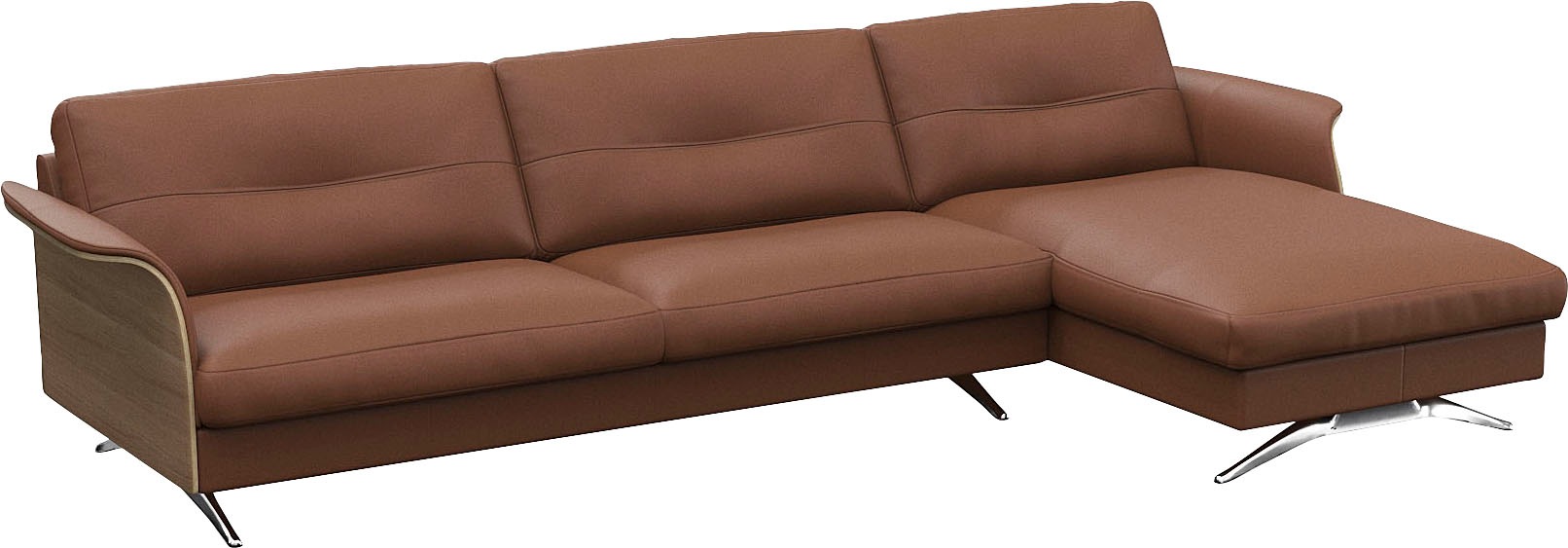 FLEXLUX Ecksofa »Glow, super bequem durch hochwertigem Sitzaufbau mit Federkern, L-Form«, Modernes skandinavisches Design