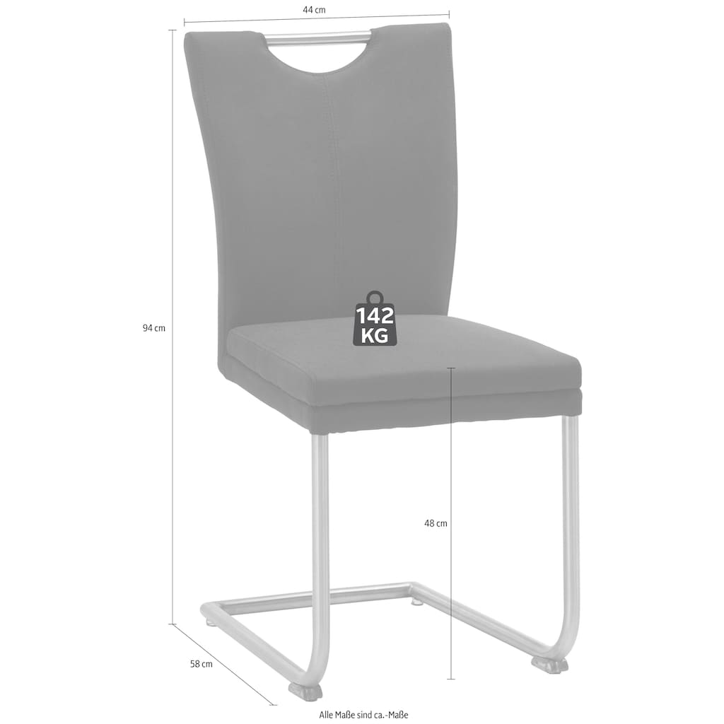 NIEHOFF SITZMÖBEL Esszimmerstuhl »Top Chairs«, Microfaser, Griff im Rücken, 2er-Set