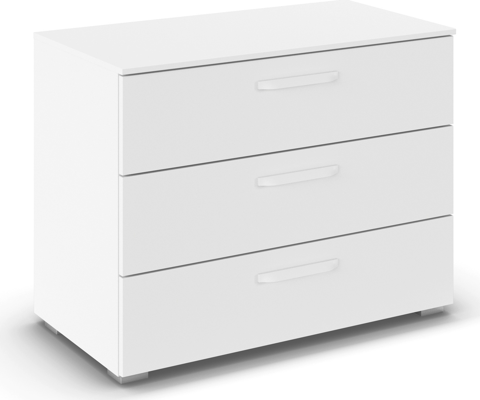 OTTO home Schubkastenkommode "Kommode Sideboard Schubladenkommode Schlafzimmerkommode OTELI" Breite 80 cm SOFT-CLOSE-FUNKTION, elegante Dekor- oder Hochglanzfront, mit 3 geräumigen Schubladen für viel Stauraum MADE IN GERMANY