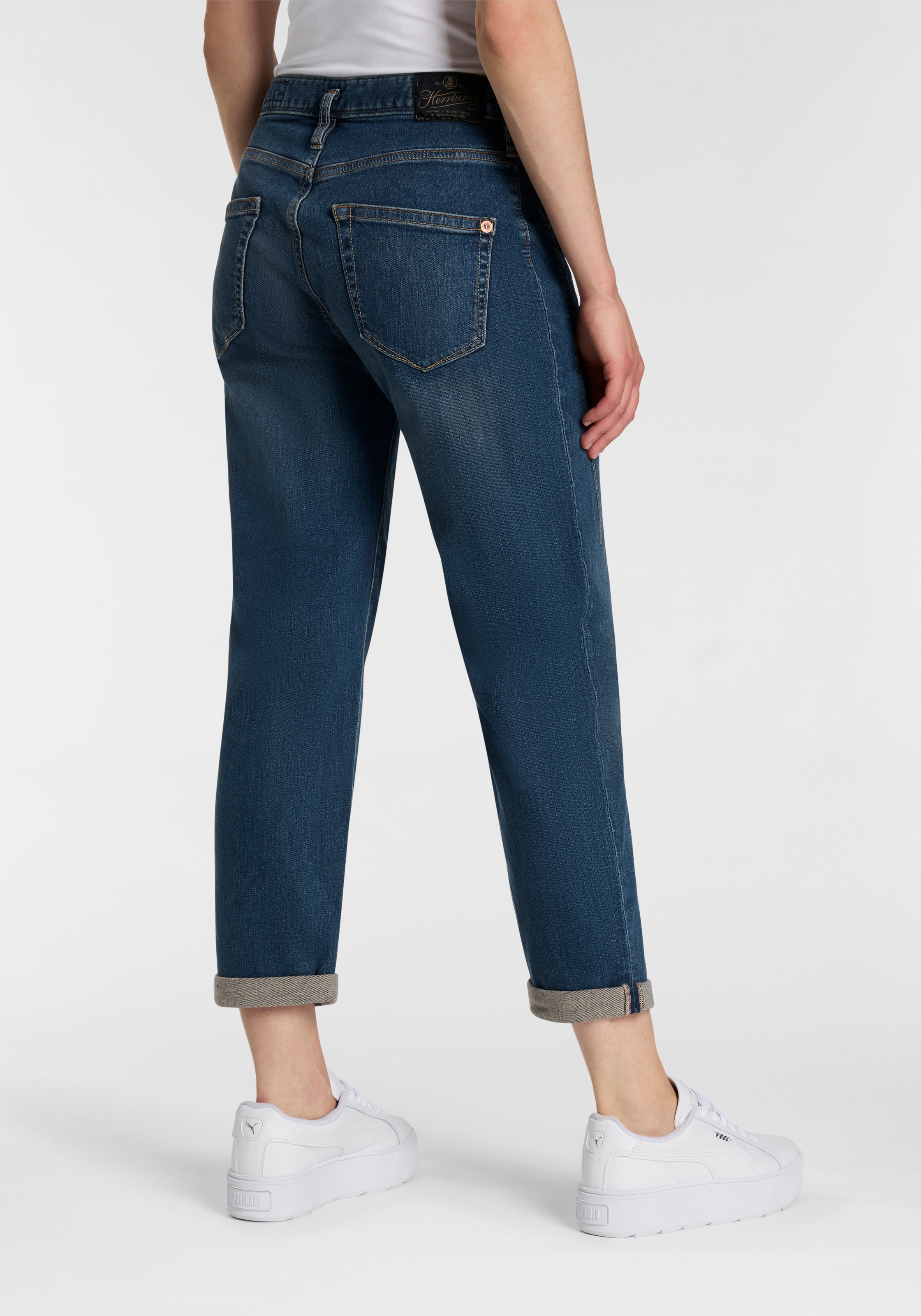 Herrlicher 7/8-Jeans "Shyra Tap Organic Denim", mit Abnähern günstig online kaufen