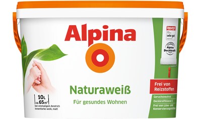 Alpina Wand- und Deckenfarbe »Naturaweiß«, für Beton, Gips, Mauerwerk und Tapeten kaufen
