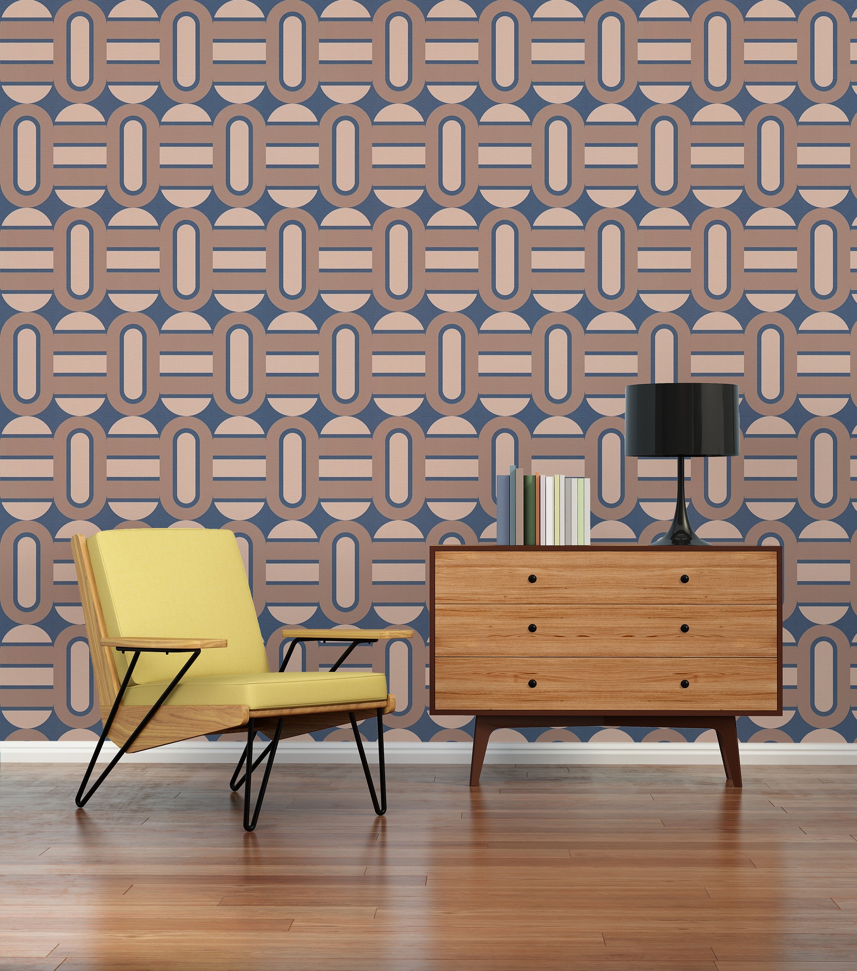 A.S. Création Vliestapete »Retro Chic Grafik-Tapete Mustertapete Retro 3D«, matt, Vintage Vliestapete für Schlafzimmer Küche Wohnzimmer Grafik Design