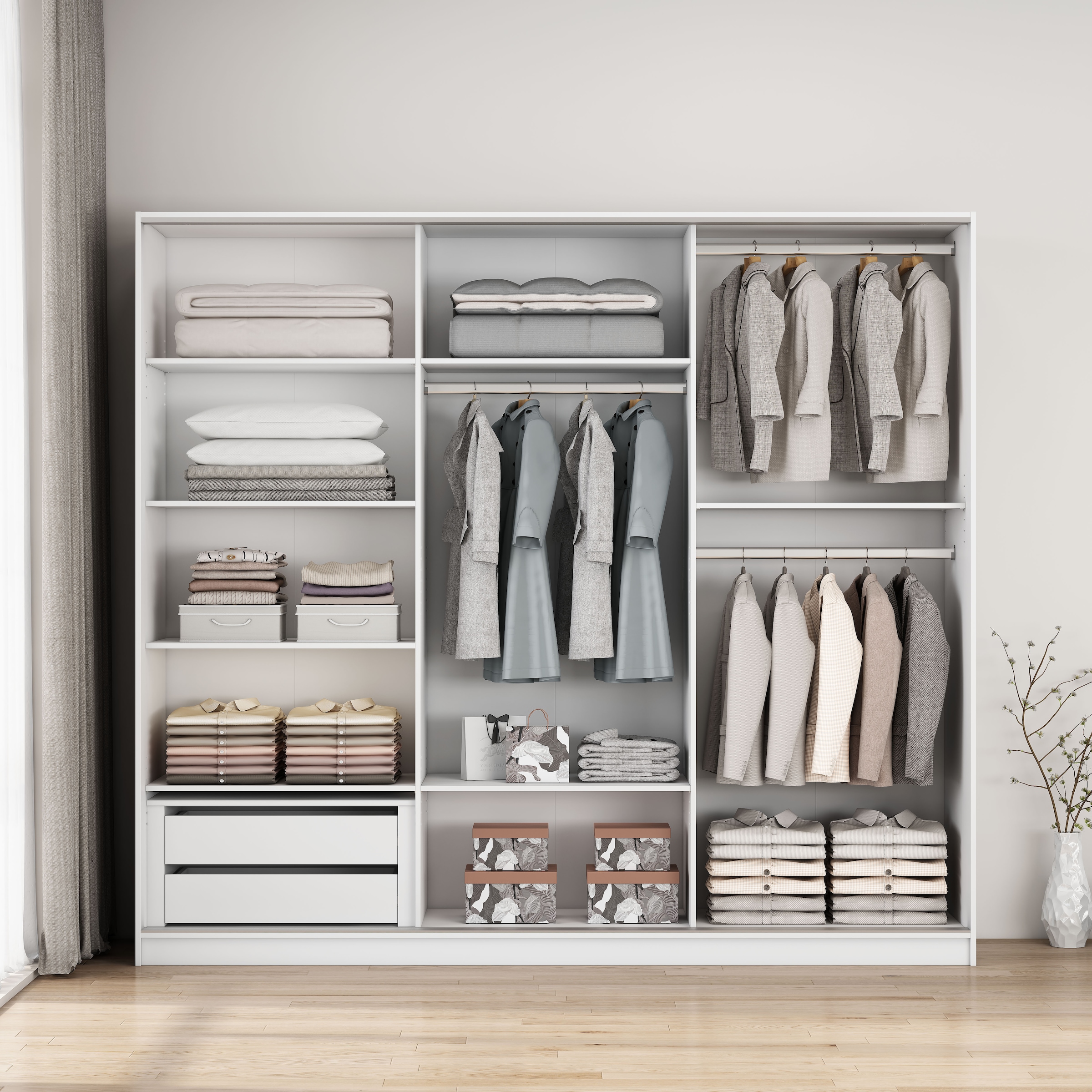 OTTO home Kleiderschrank »Trento Schlafzimmerschrank mit Premium Ausstattung &  Schiebetüren« Leichtgängige Schiebetüren mit Softclose und tolle Innenaussatttung