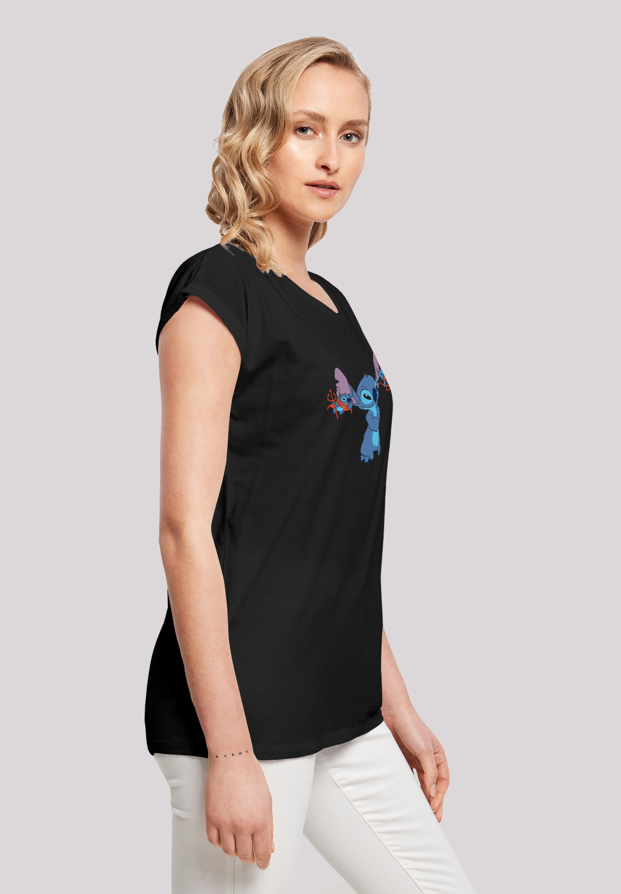 Stitch T-Shirt F4NT4STIC »Lilo Devils«, Black Little und | Friday Print BAUR