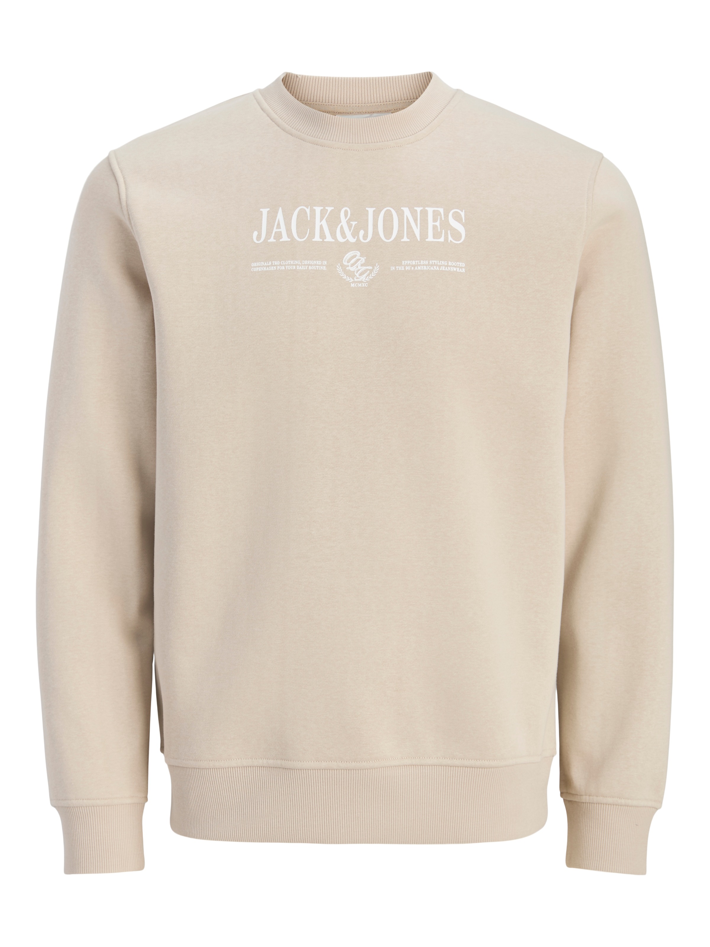 Jack & Jones Sweatshirt "JORFREDERIKSBERG BRANDING SWEAT CN FST", Baumwollmischung, regular fit