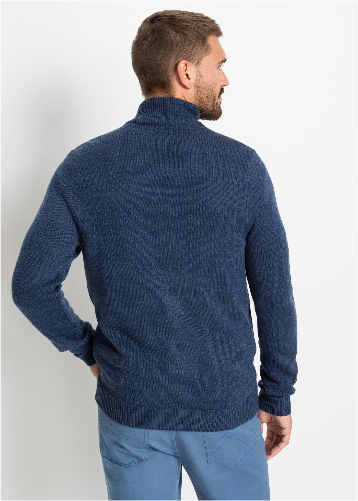 bonprix Strickjacke "Feinstrickjacke" mit Stehkragen, Reißverschluss, Eingr günstig online kaufen