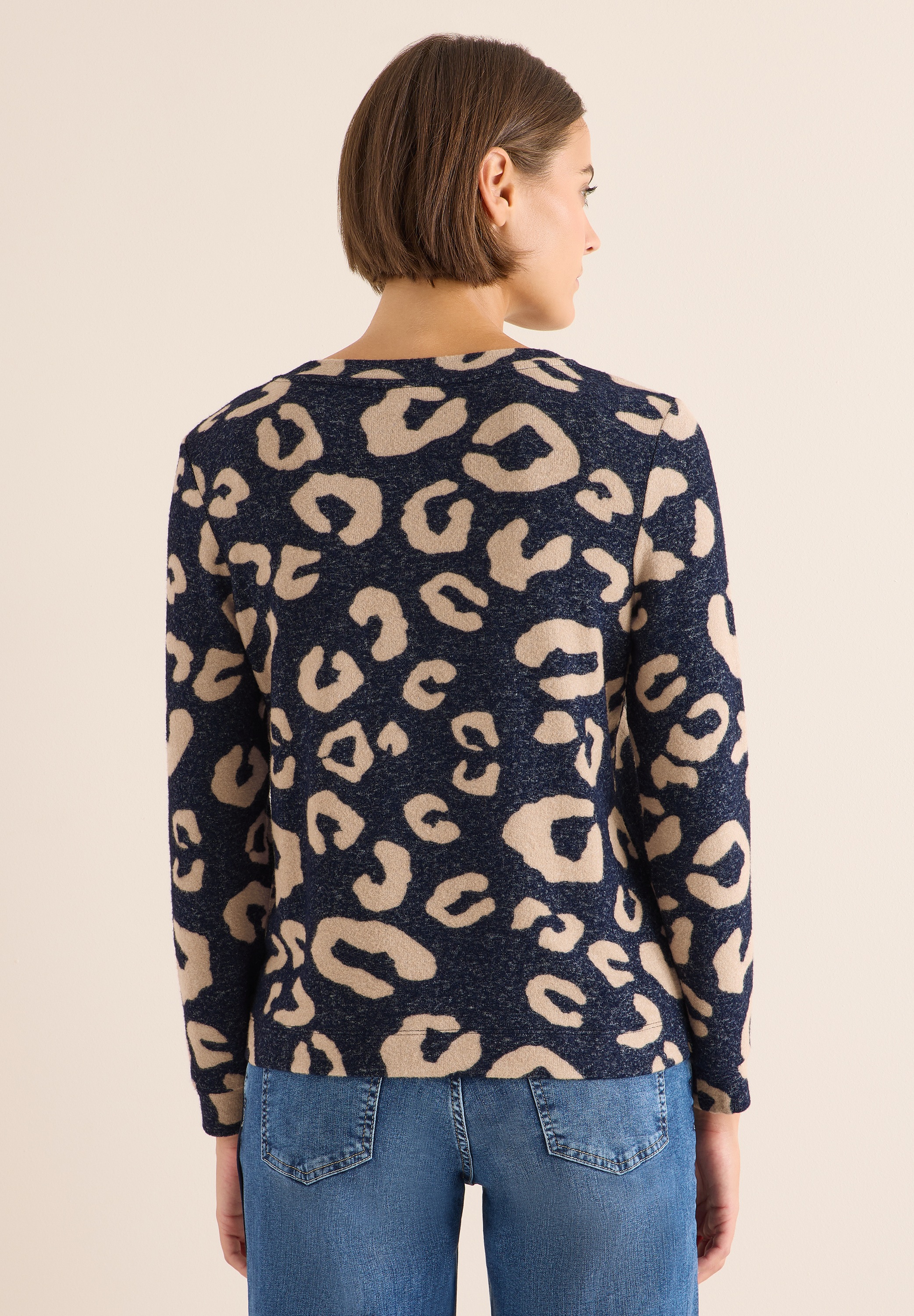 Cecil Langarmshirt, aus softem Materialmix
