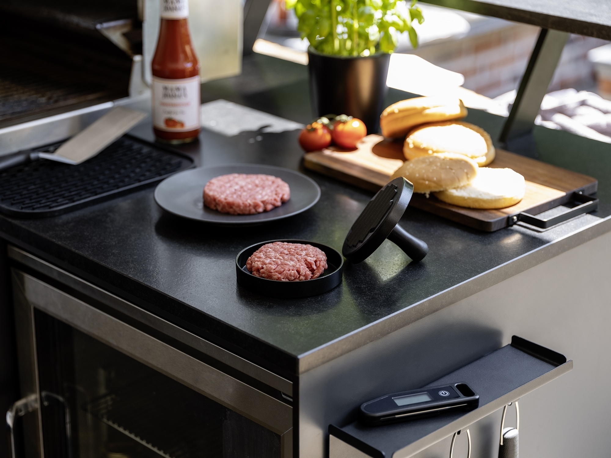 WENKO Burgerpresse "Burger-Set" Hamburgerpresse & Plancha Spachtel, Grillzu günstig online kaufen