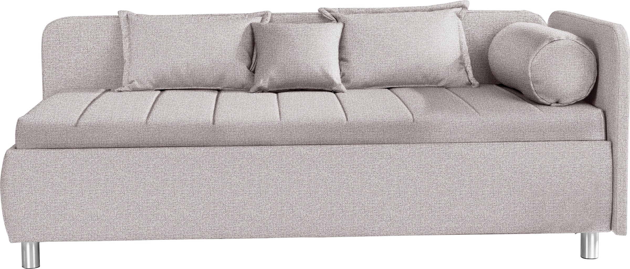 alina Schlafsofa "Kiana", mit Bettkasten und Zierkissen, Liegefläche 90/200 cm oder 100/200 cm