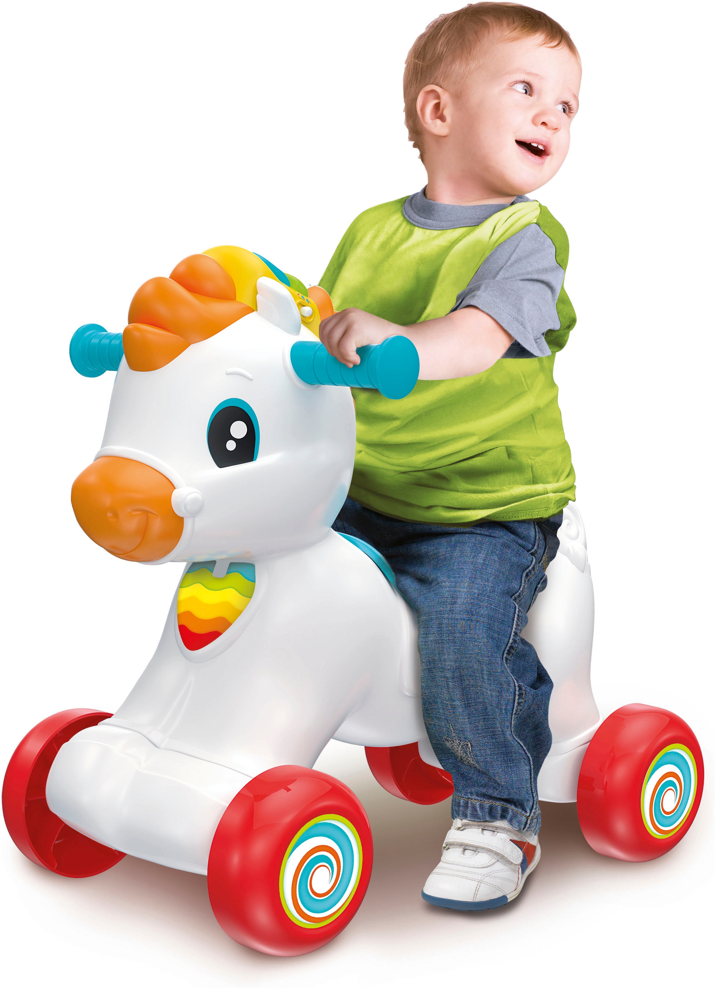 Clementoni® Schaukeltier »Baby Clementoni, 3in1 Schaukel-Pony«, mit Sound; Made in Europe; FSC® - schützt Wald - weltweit