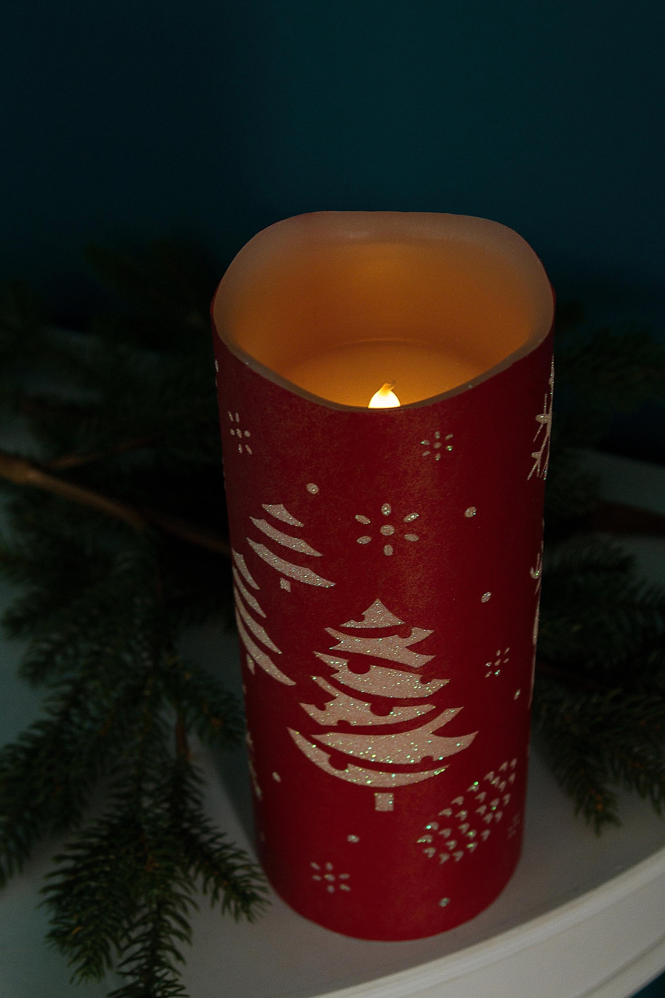 Myflair Möbel & Accessoires LED-Kerze »Weihnachtsdeko«, mit winterlichem Motiv
