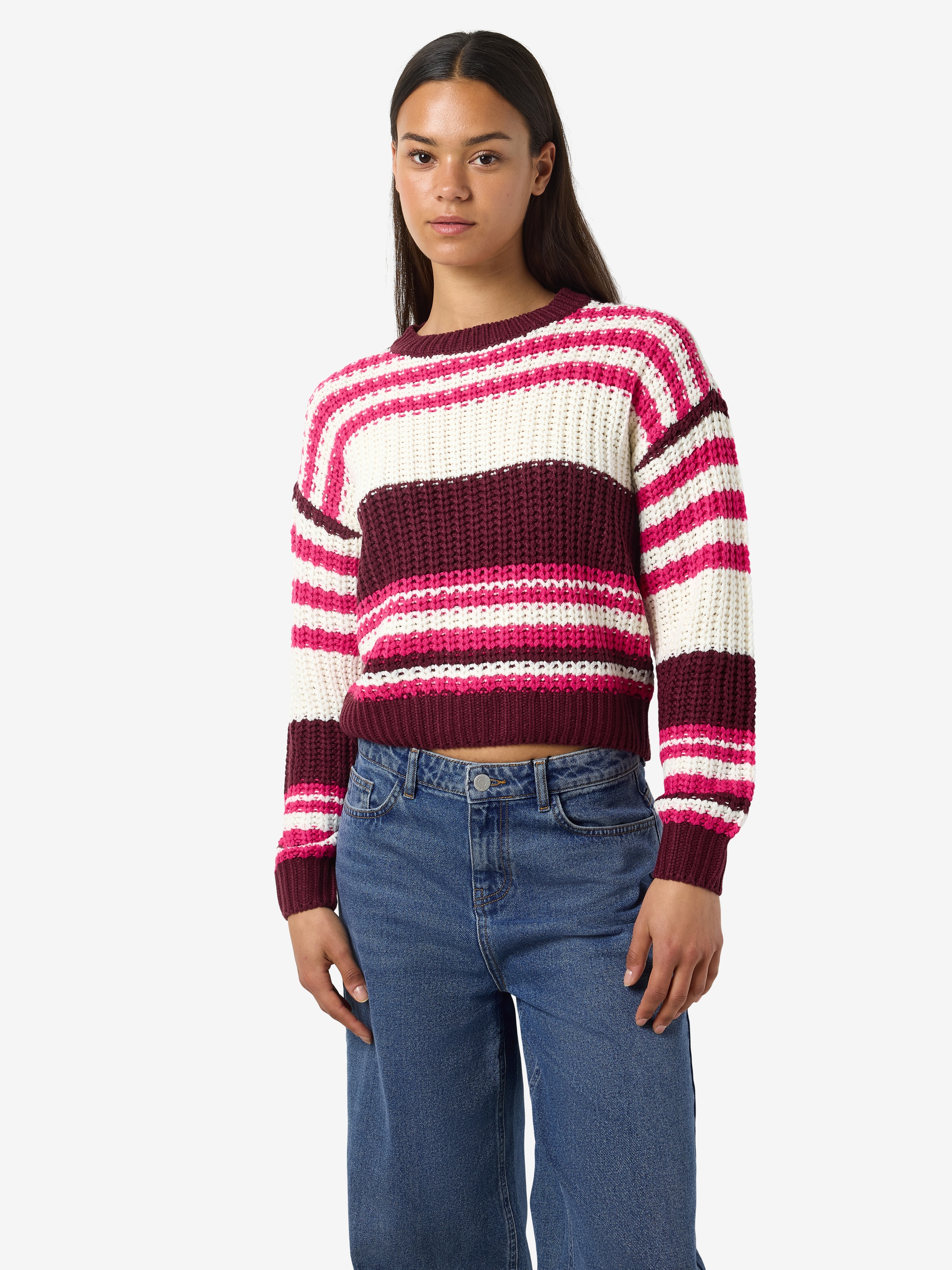 Noisy may Strickpullover "NMCHARLIE L/S O-NECK KNIT NOOS" günstig online kaufen