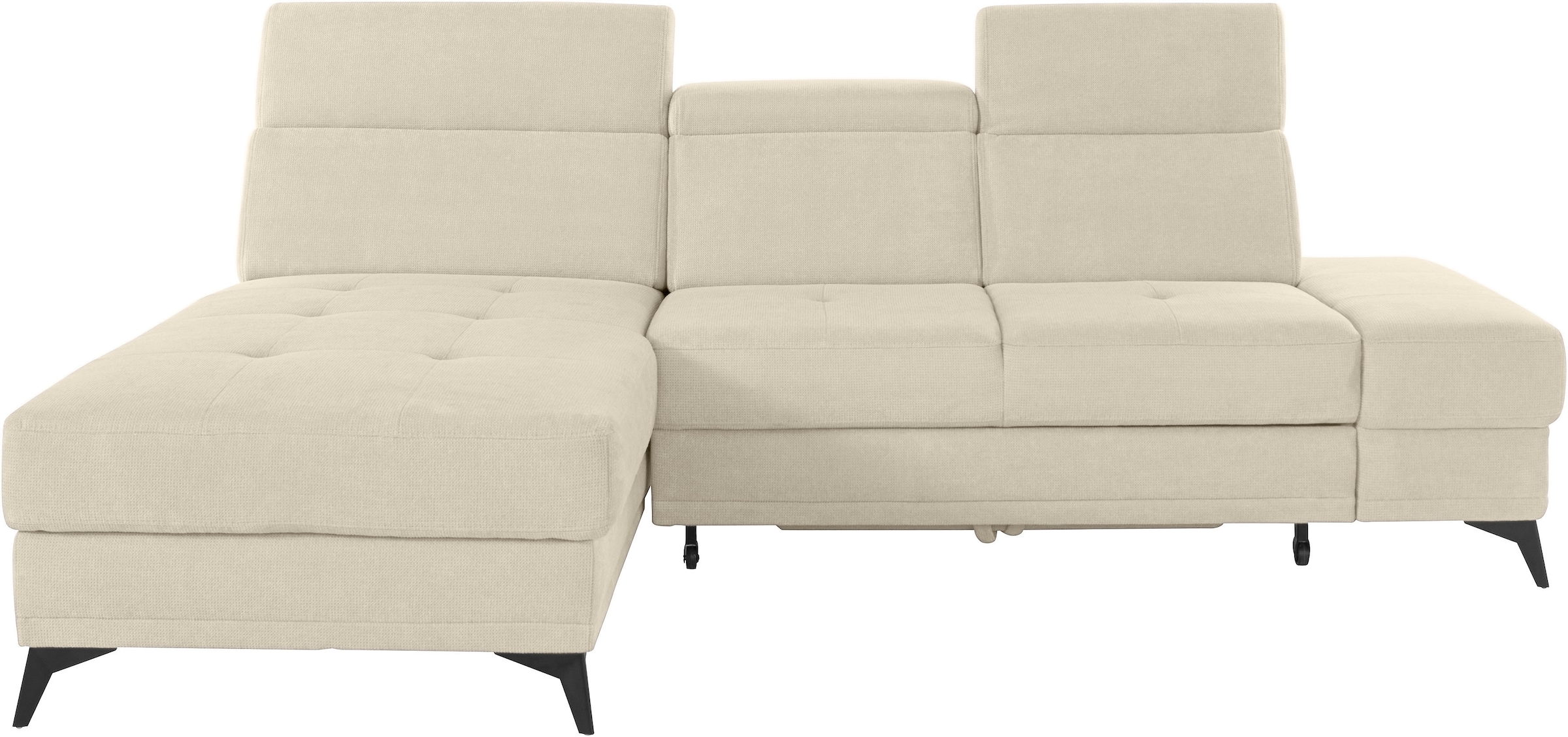 OTTO home Ecksofa "Cardiz L-Form" inkl.Kopfteilverstellung und Federkern wahlweise mit Schlaffunktion