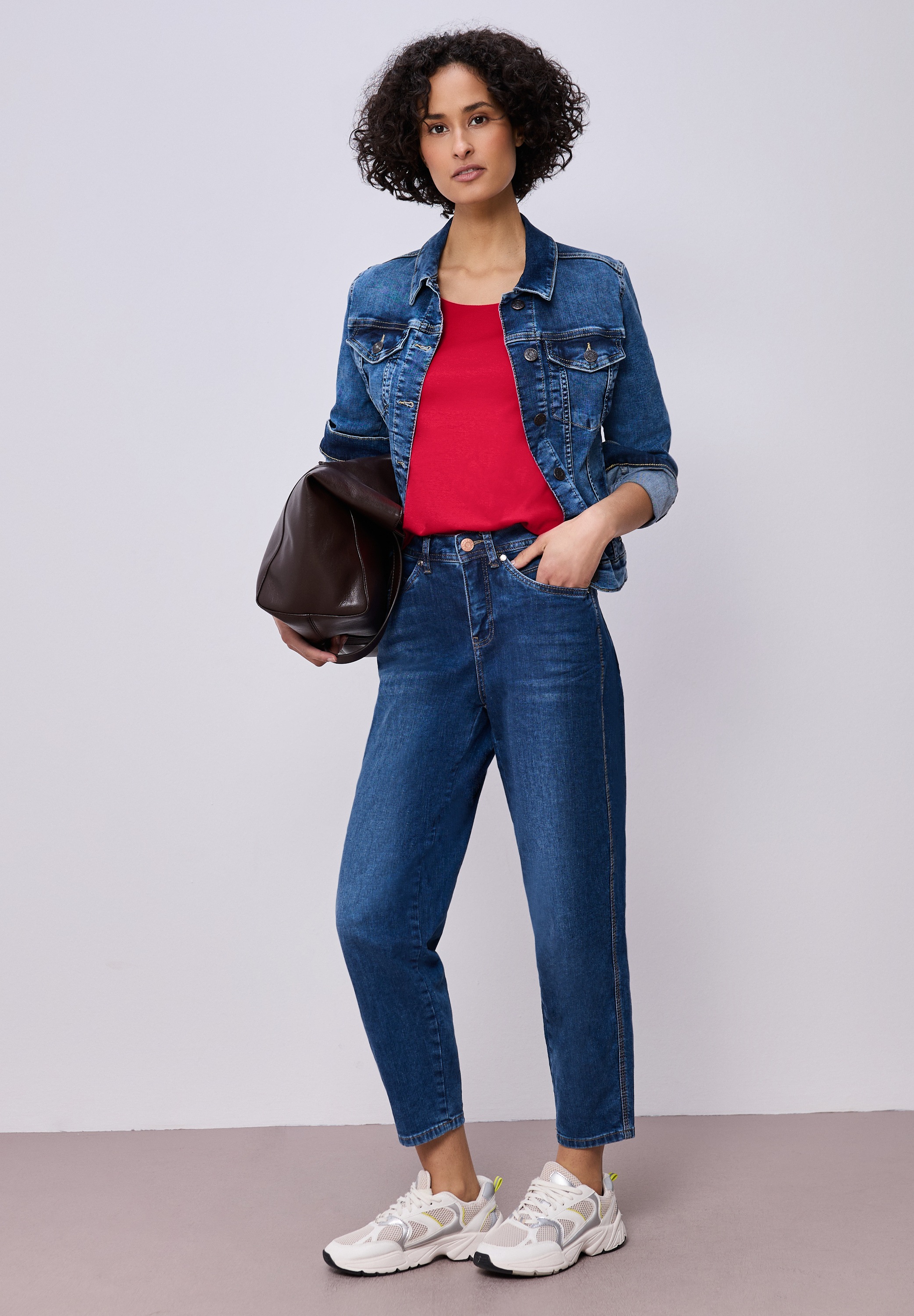 Thumbnail - STREET ONE 3/4-Arm-Shirt "Style Pania" in Unifarbe