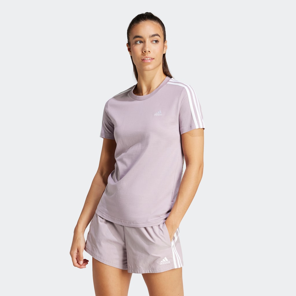 adidas Sportswear T-Shirt »LOUNGEWEAR ESSENTIALS SLIM 3-STREIFEN«