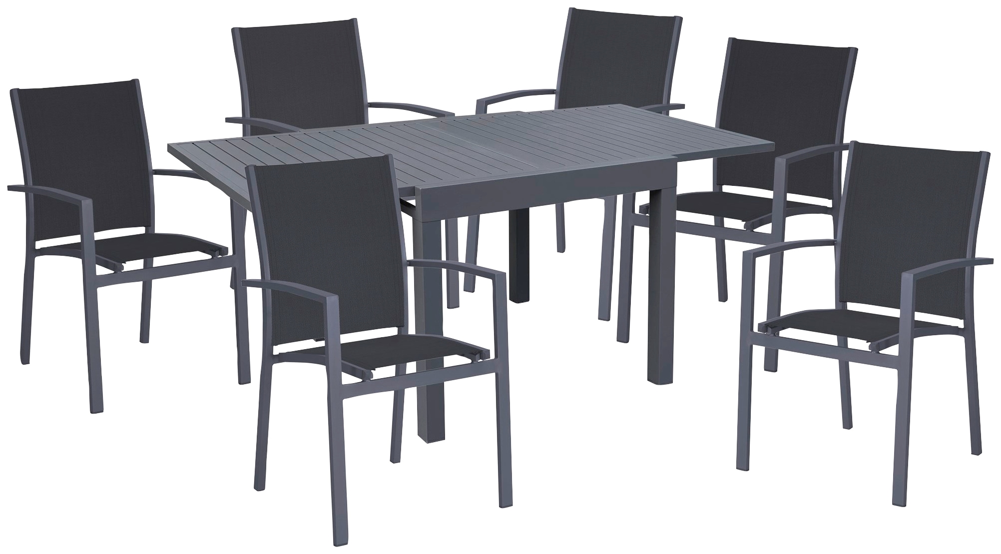 Garden Pleasure Garten-Essgruppe "ELENA" 7 Stk. tlg. mit ausziehbarem Tisch günstig online kaufen