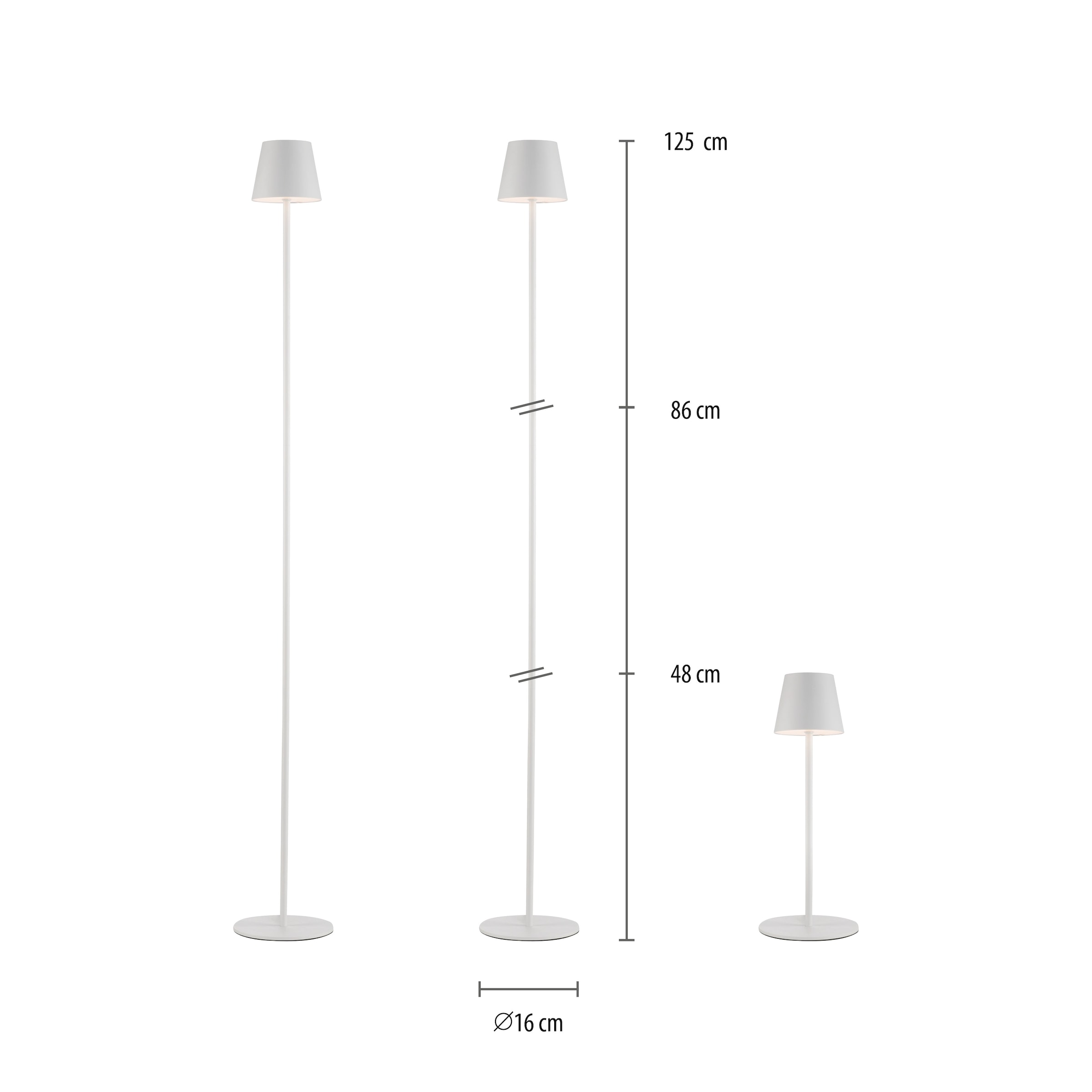 JUST LIGHT Stehlampe »EURIA«, 1 flammig, Leuchtmittel LED-Modul | LED fest integriert, Akkuleuchte