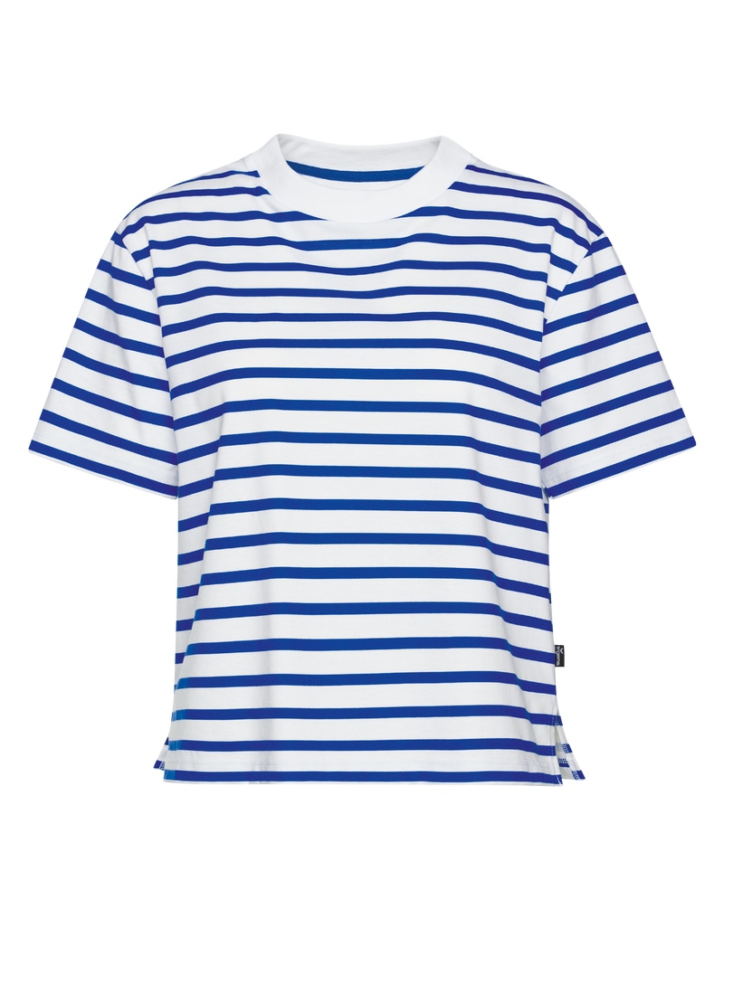 Trigema T-Shirt »TRIGEMA Cropped T-Shirt mit Ringelmuster«, (1 tlg.)