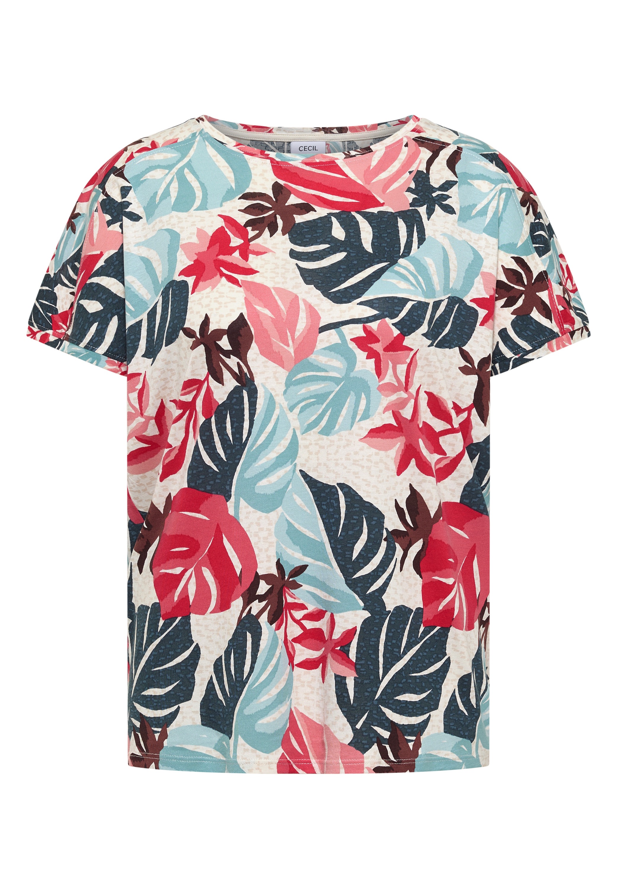 Cecil Kurzarmshirt Sommershirt mit U-Boot-Ausschnitt und Print